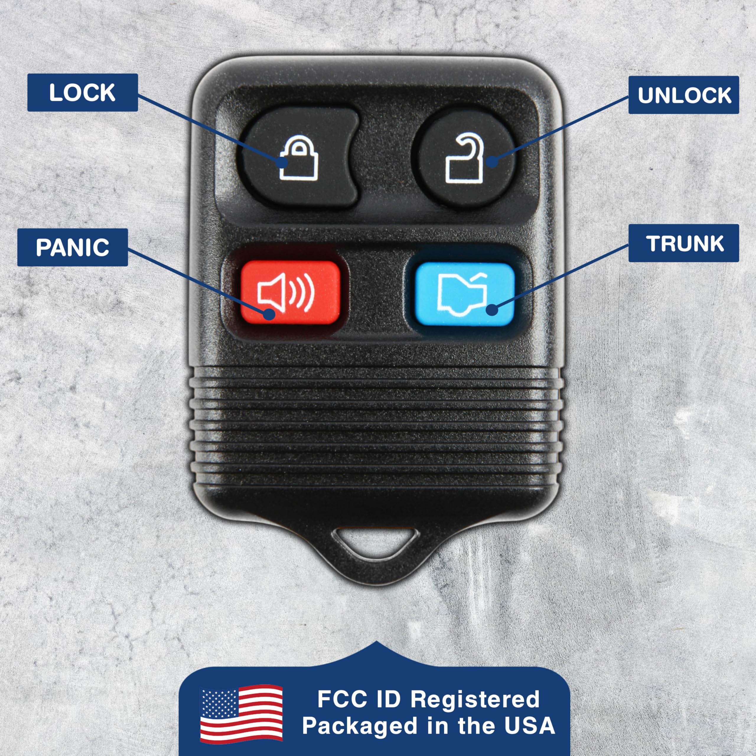 2 Keylessoption Replacement Keyless Entry Remote Control Key Fob Clicker Transmitter - Black