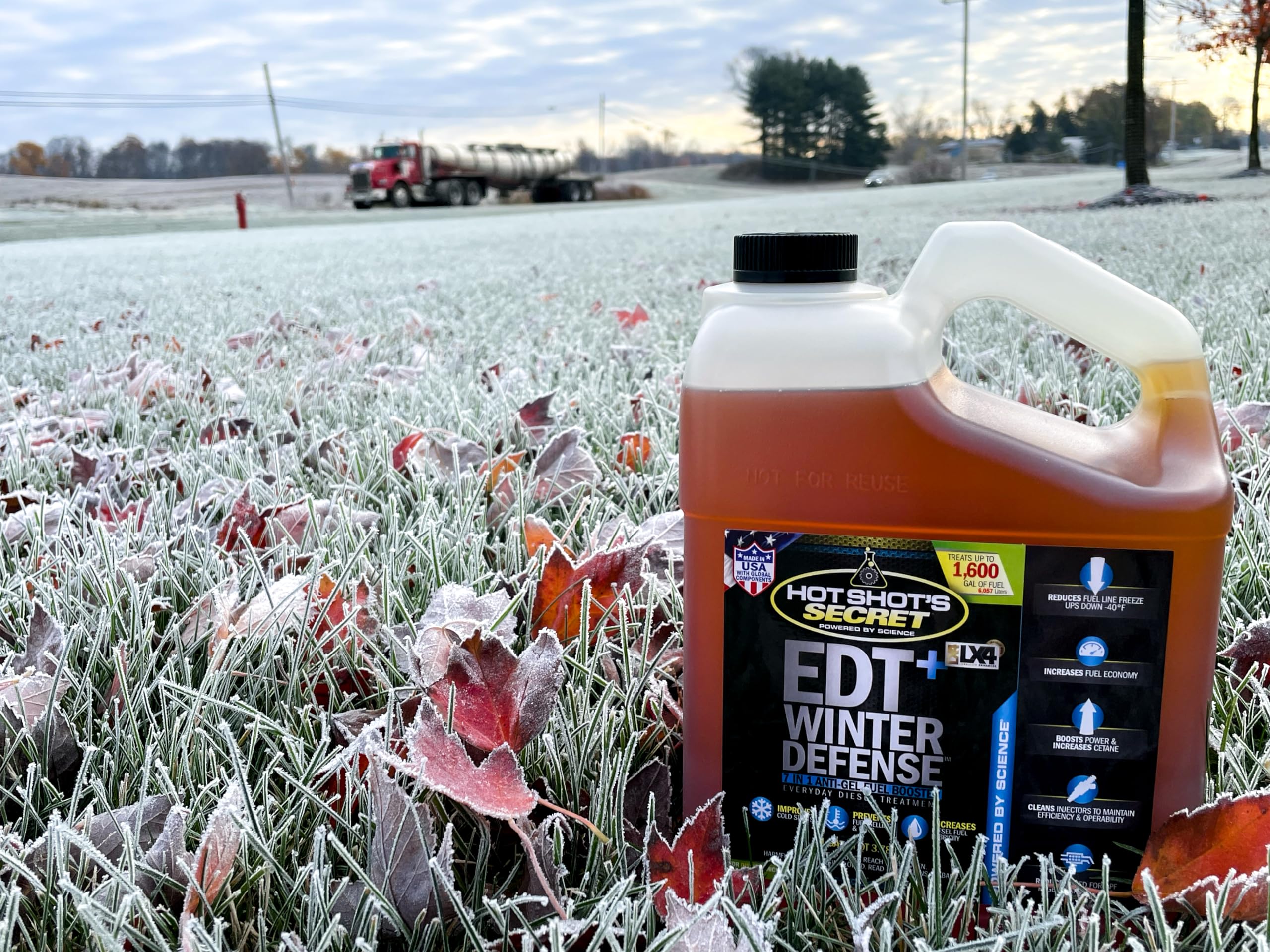 Hot Shot's Secret Diesel Fuel Treatment - 1 Gallon Winter Defense - 7-in-1 Anti-Gel Booster, Boosts Cetane & Protects Fuel System