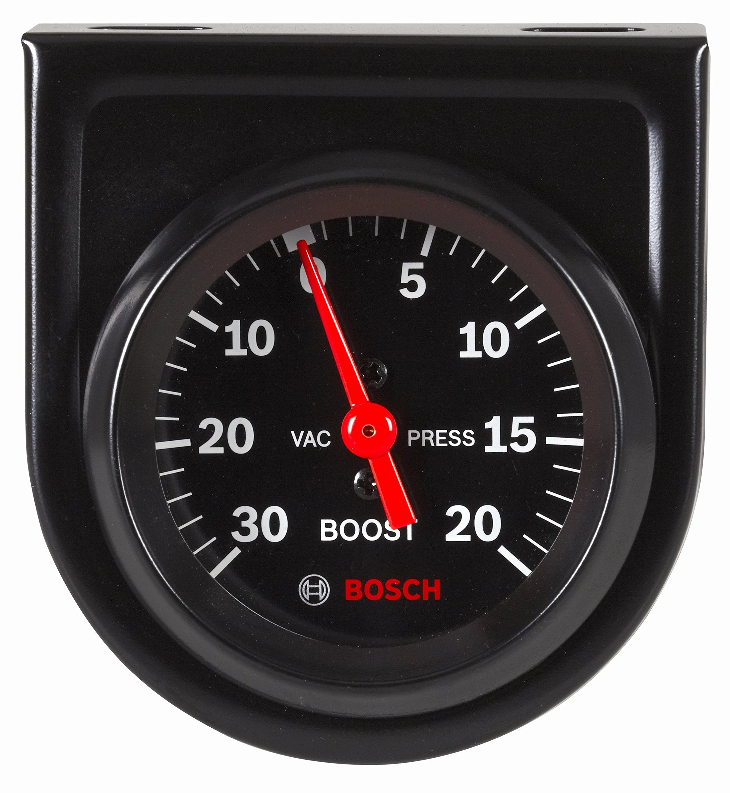 Bosch SP0F000050 Style Line 2 Mechanical Vacuum/Boost Gauge (Black Dial Face, Black Bezel)