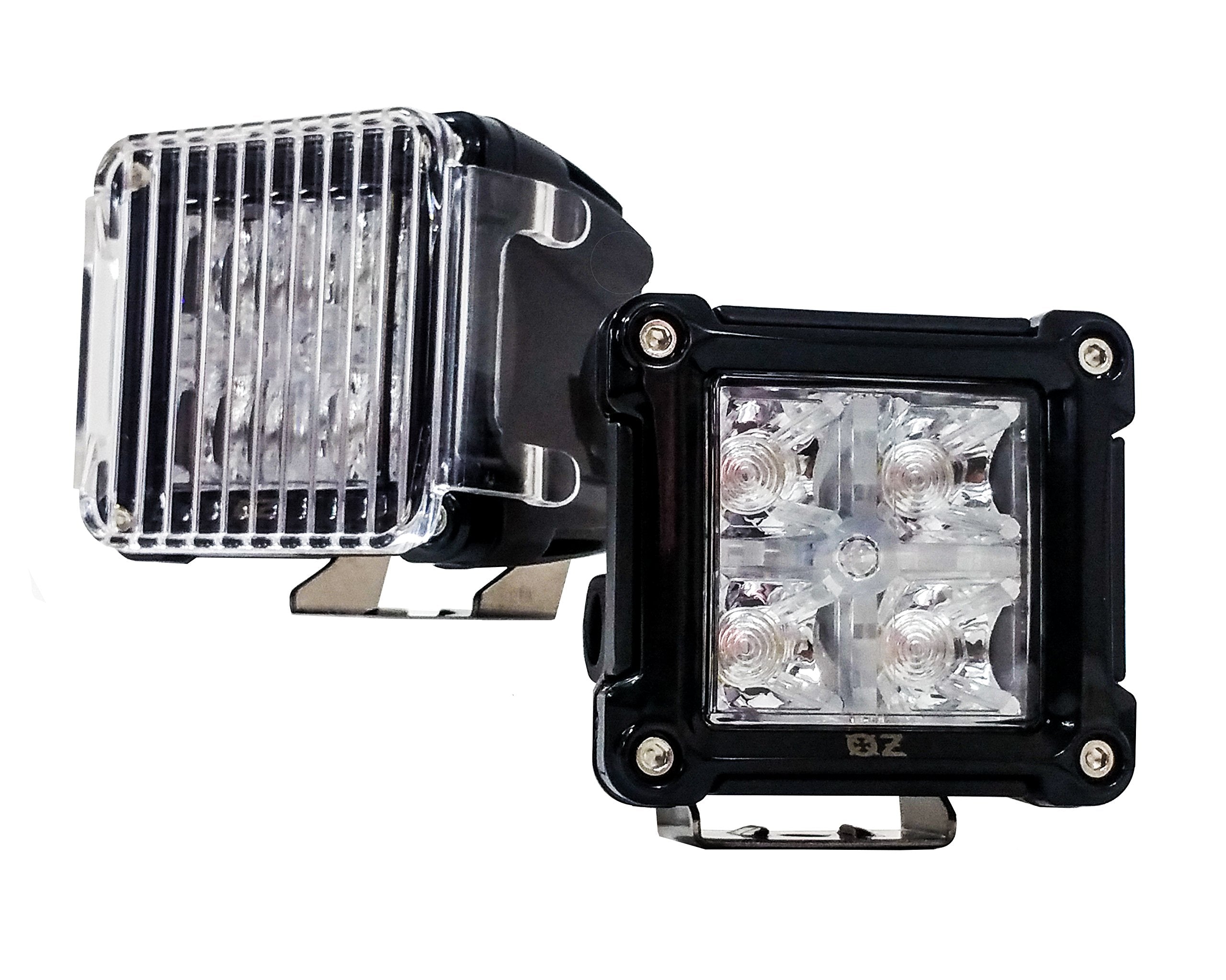 Oz-Usa 3' Dual Intensity Rear Light Red Led Pod Lights High Low Wiring Harness Dual Switch Brake Tail Cube Off Road Motorcycle Atv Suv Semi Truck Heavy Equipment 12V 24V