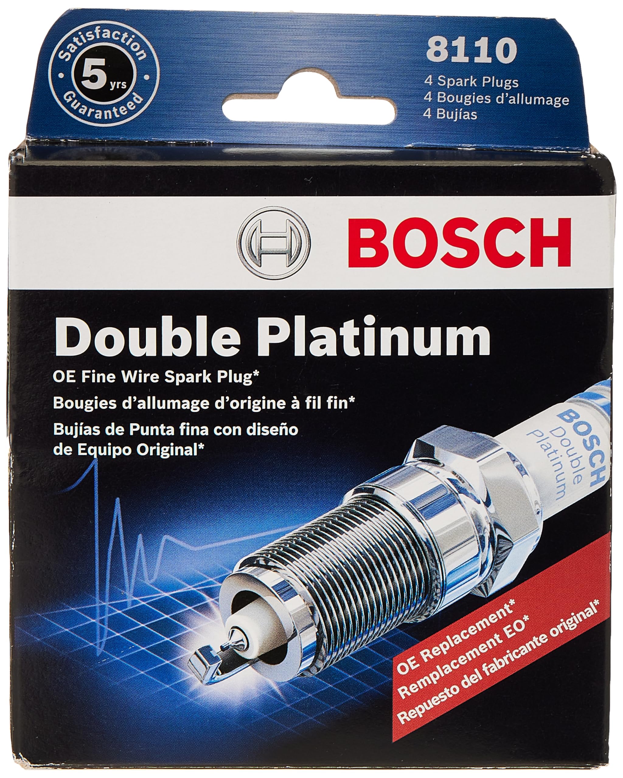 BOSCH 8110 OE Fine Wire Double Platinum Spark Plug - Single
