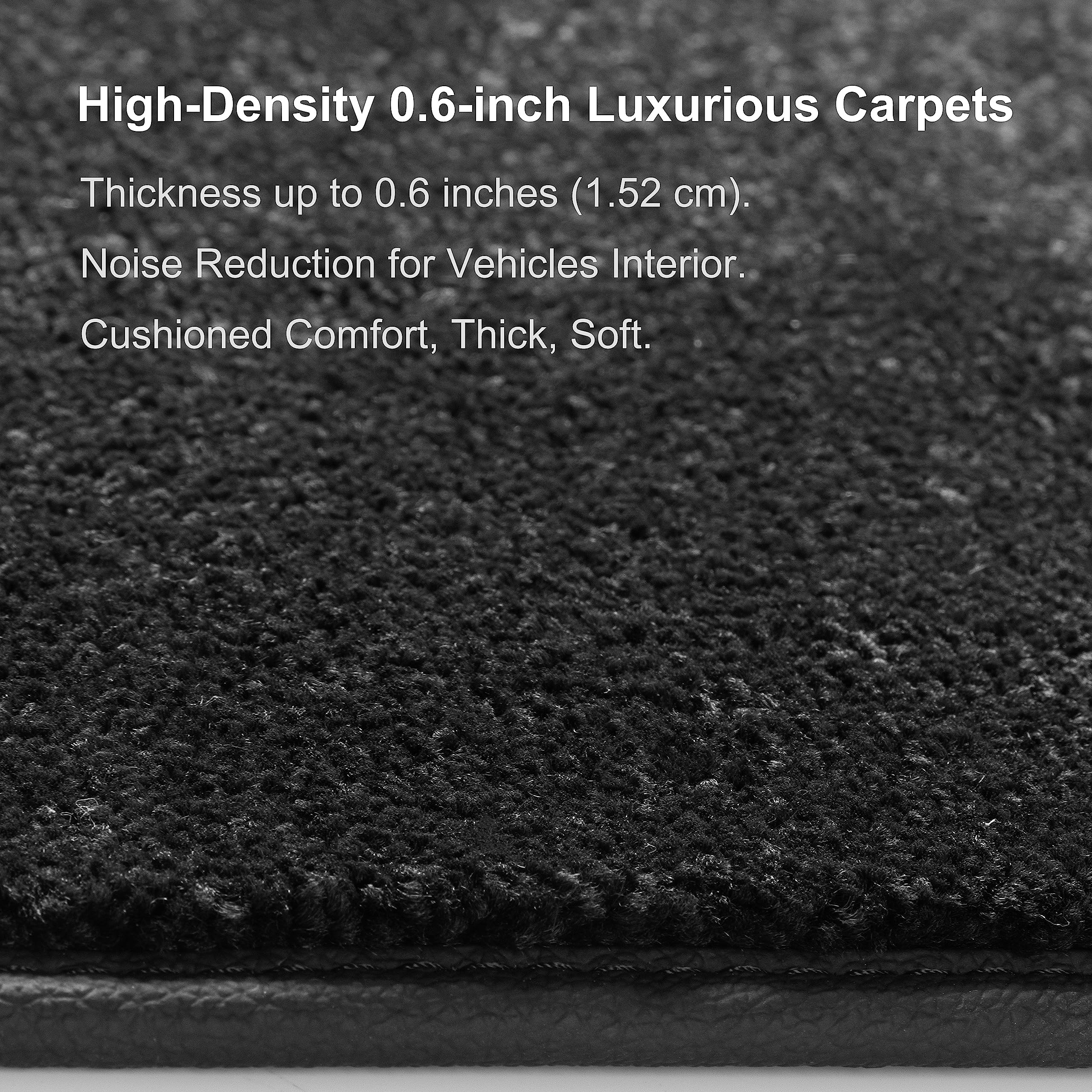 Wennebird Superior Carpet Front Row Floor Mats For 2024-2025 Tesla Model 3 (Highland), 0.6 Inch Thickness Rugs, Premium All Weat