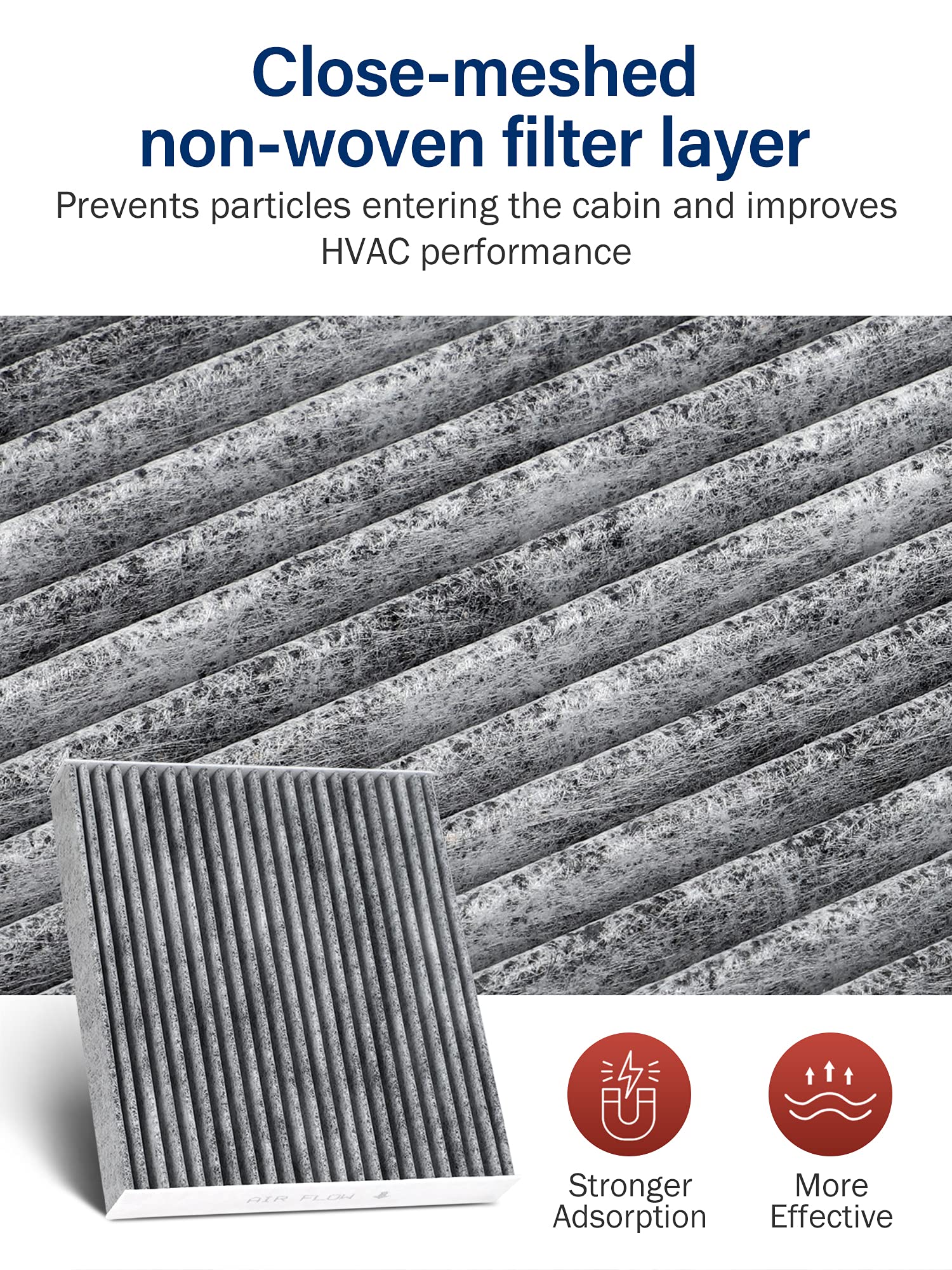 Kootek Cabin Air Filter with Activated Carbon, 2pcs Car Automotive Replacement Passenger Compartment Air Filters for Toyota 4Run