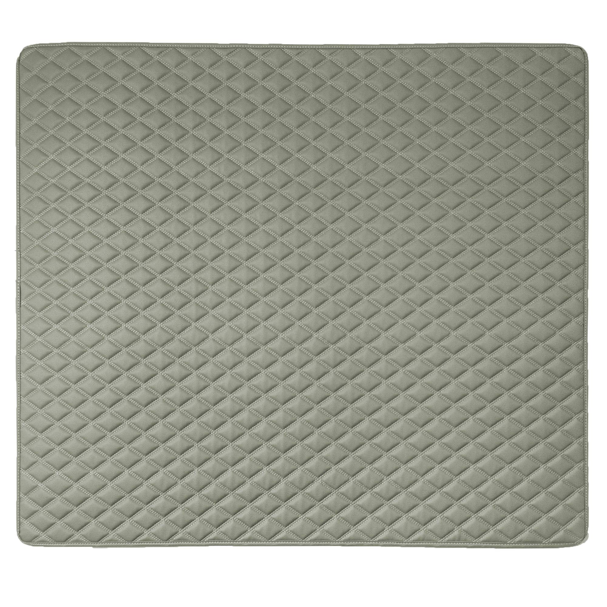 Fh Group F16501Gray-46 Deluxe Heavy Duty Faux Leather Diamond Pattern Multi-Purpose Gray Automotive Cargo Liner Fits Most Cars,