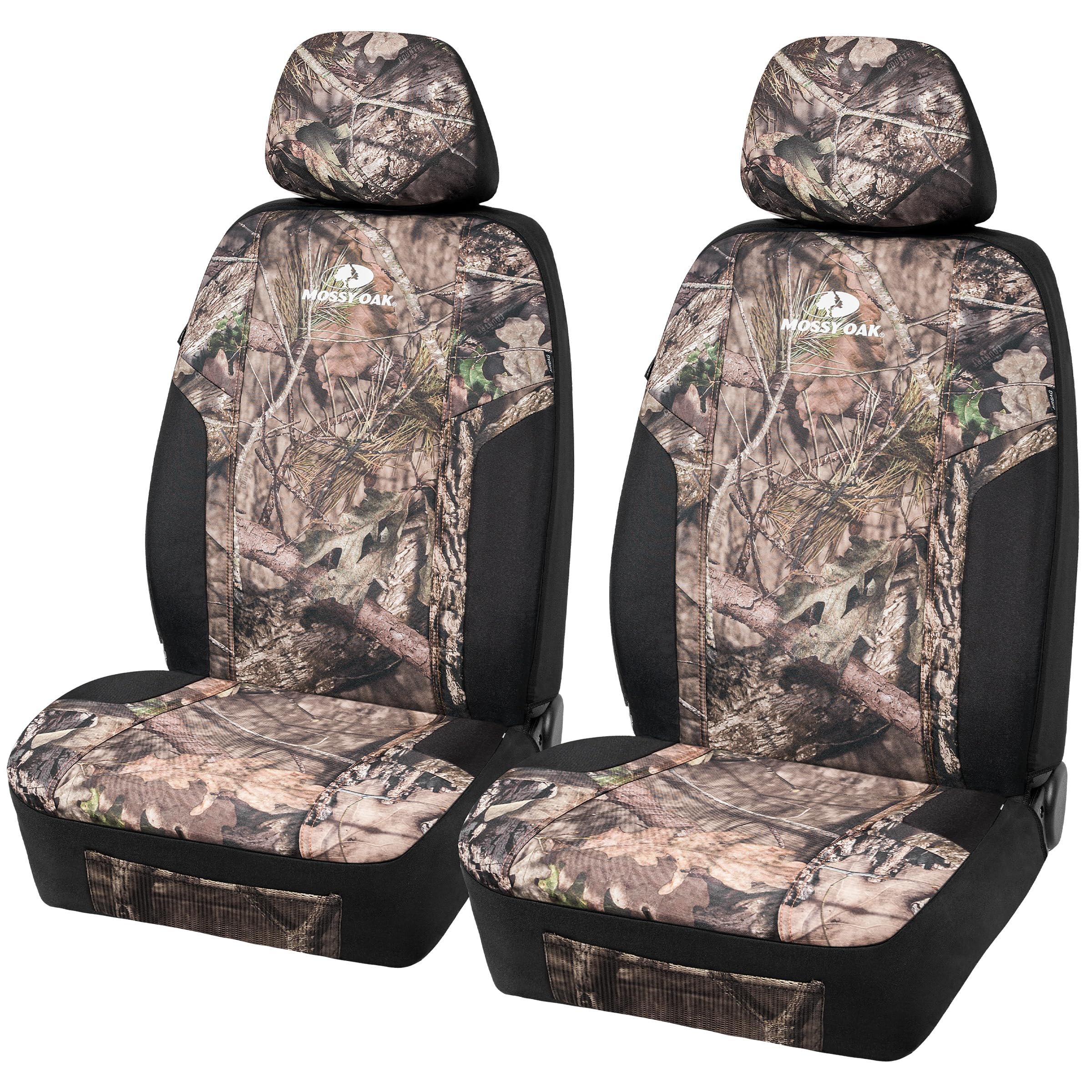 Mossy Oak Low Back Camo Seat Covers, Airbag Compatible, Universial Fit, Fit Most Bucket Seats - Made With Premium Rip-Stop Oxfor
