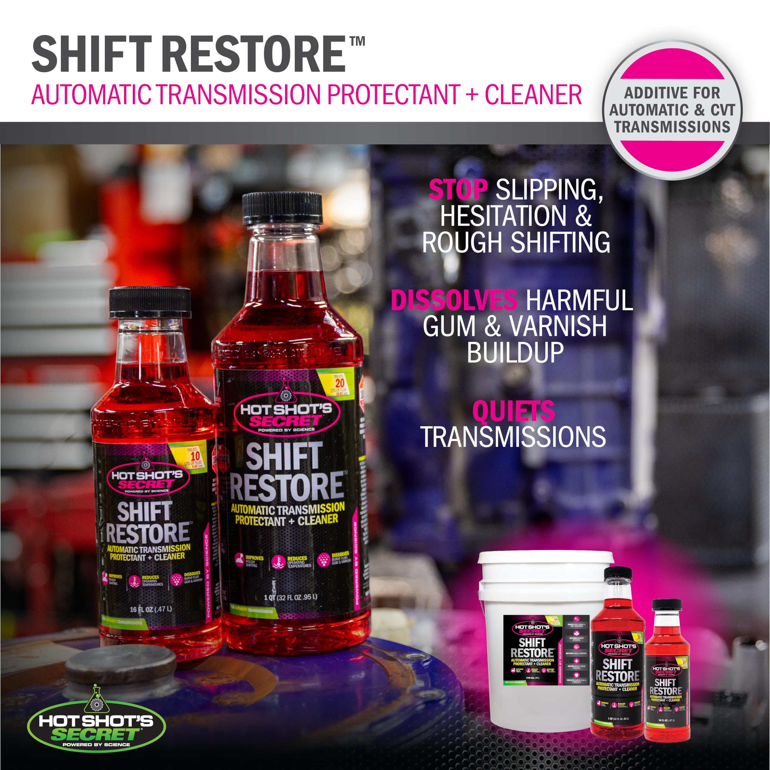 Hot Shot'S Secret - Hsstse32Z Shift Restore Automatic Transmission Additive 32 Fluid Ounce Bottle