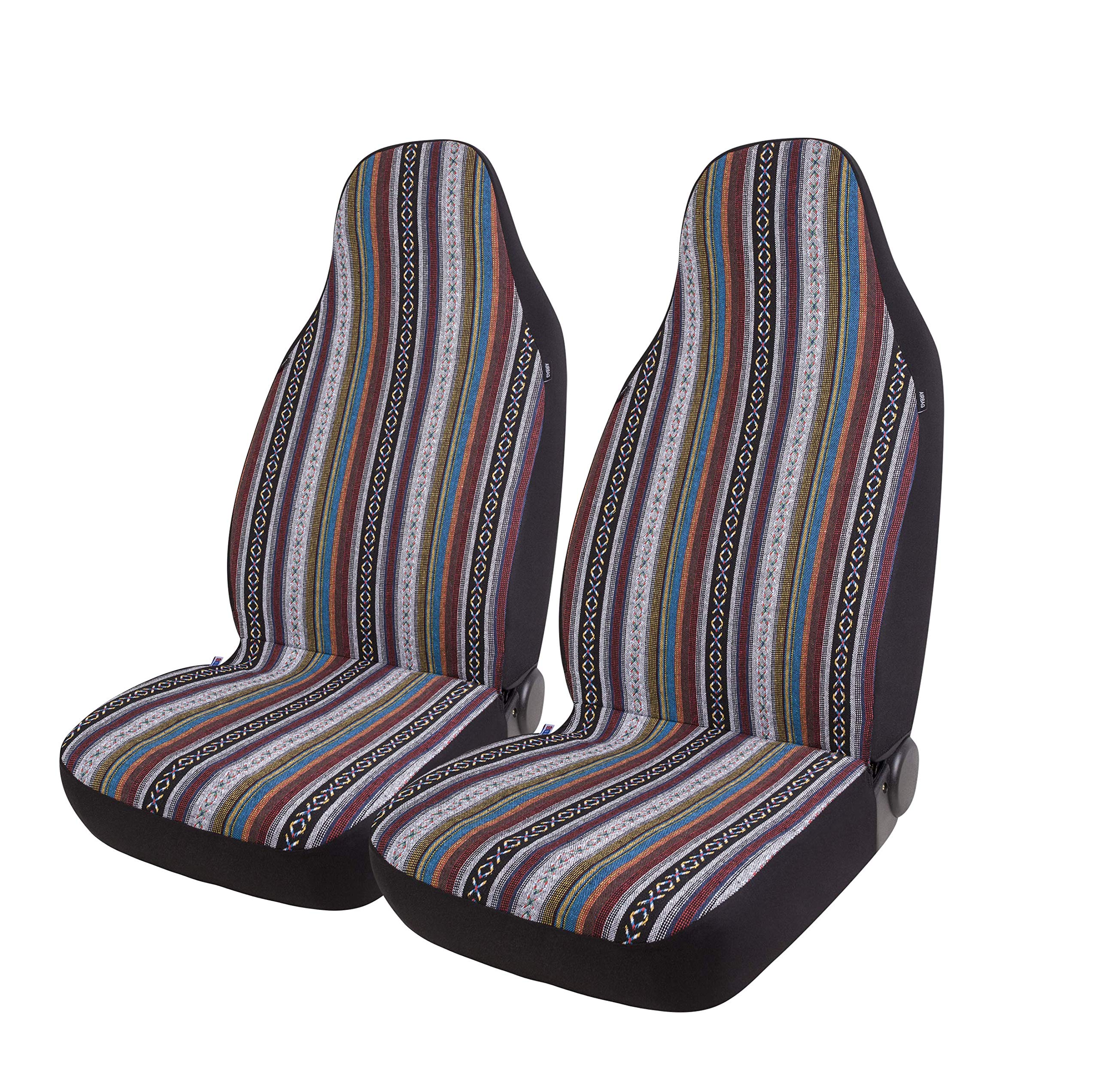 West Coast Auto Baja Blanket Bucket Seat Cover For Car, Truck, Van, Suv - Airbag Compatible (2Pcs National)