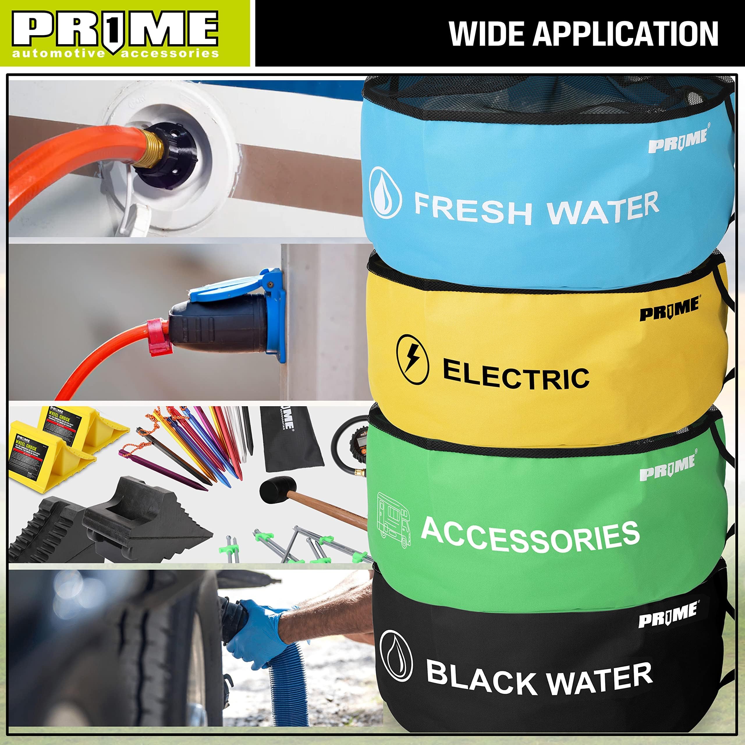 Pr1Me 4 Pack Waterproof Rv Hose Bag Storage, Rv Utility Bag, Sewer Hose Bag, Camper And Rv Accessories Bag, 4 Colors For Sewer H