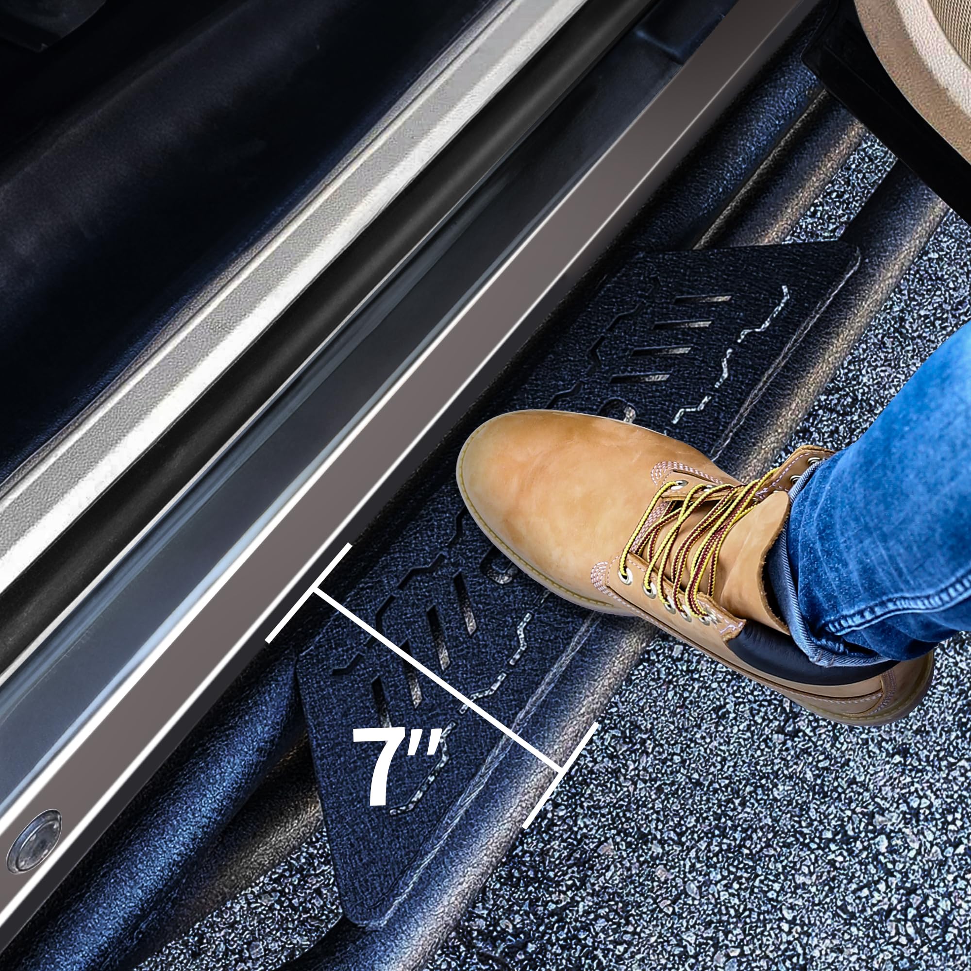 Oedro Running Boards Compatible With 2015-2024 Chevy Colorado/Gmc Canyon Crew Cab, Textured Black Side Step Rails Nerf Bars