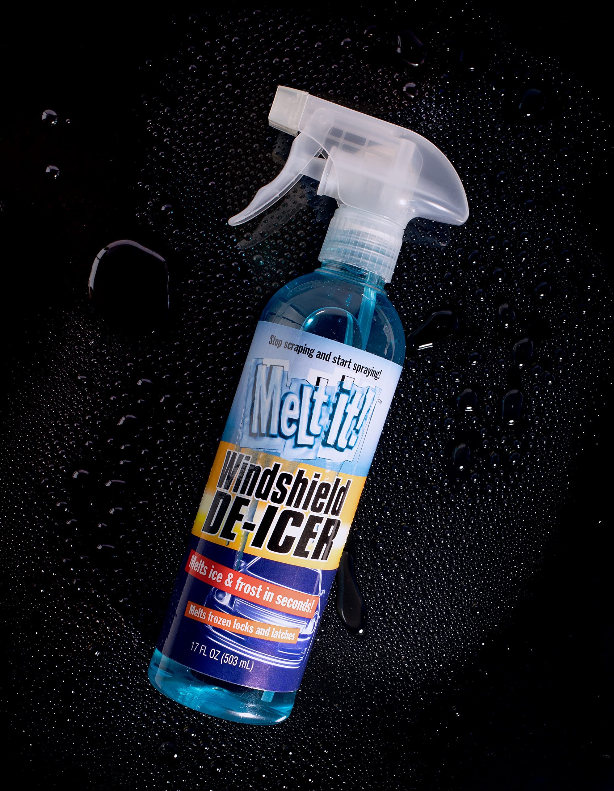 E·Z·R Windshield De-Icer Spray - 17 Fl Oz Snow Melting Defrost Liquid for Ice & Frost Removal, Model CL9972