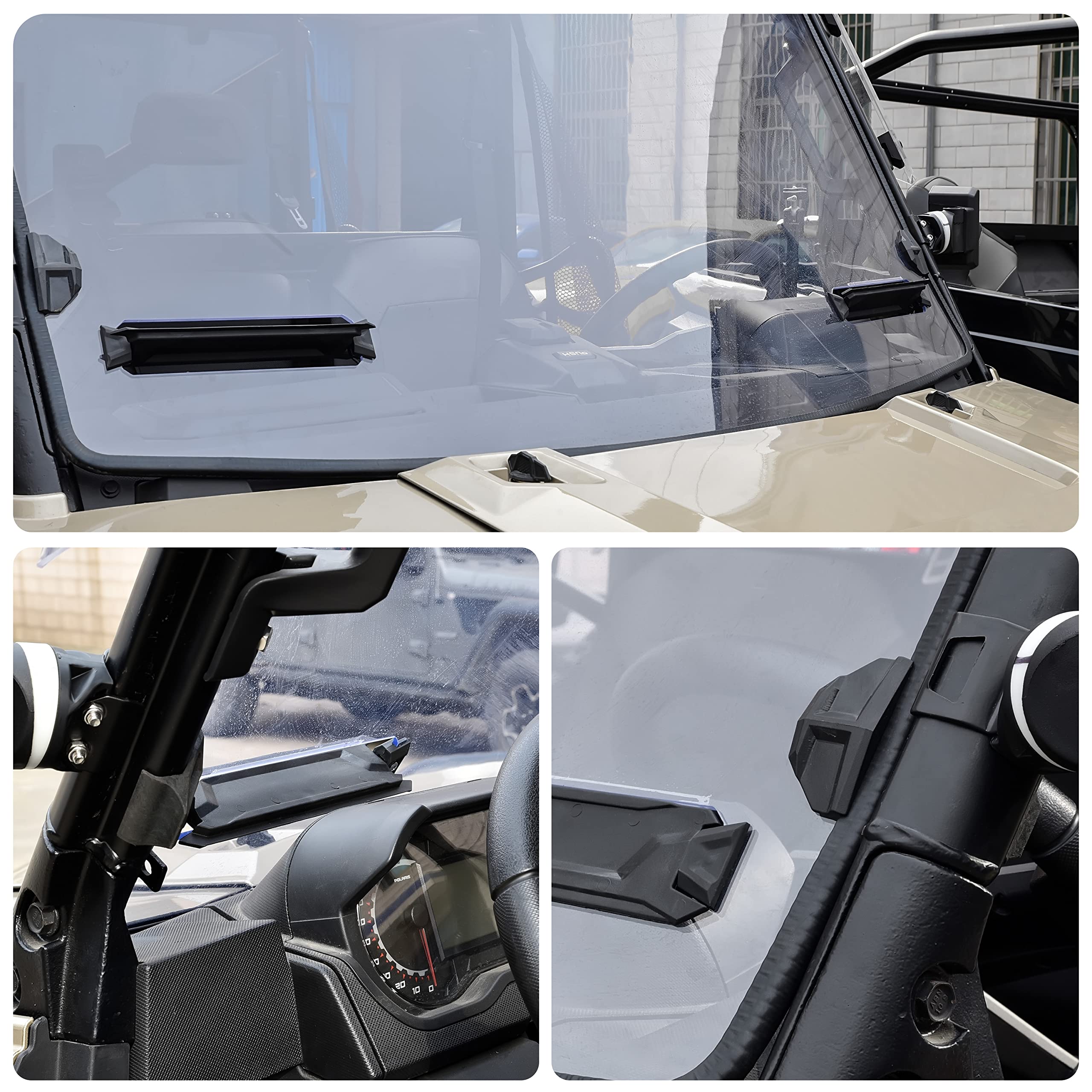 SAUTVS Full Windshield for Ranger XP 1000 | Clear Durable Polycarbonate | Model ZP-YJ-030511-012 | 2017-2025 Compatible