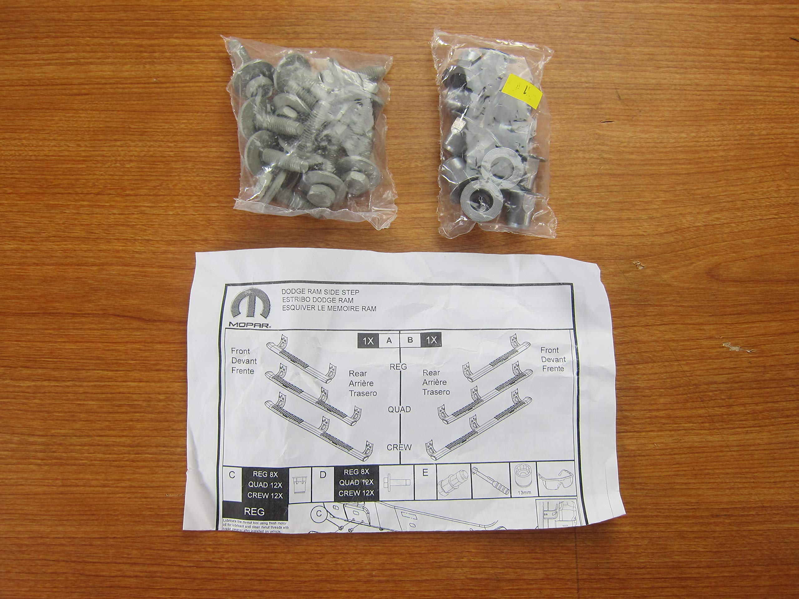 Mopar 2009-2013 Dodge Ram Side Step Hardware Mounting Kit New Oem