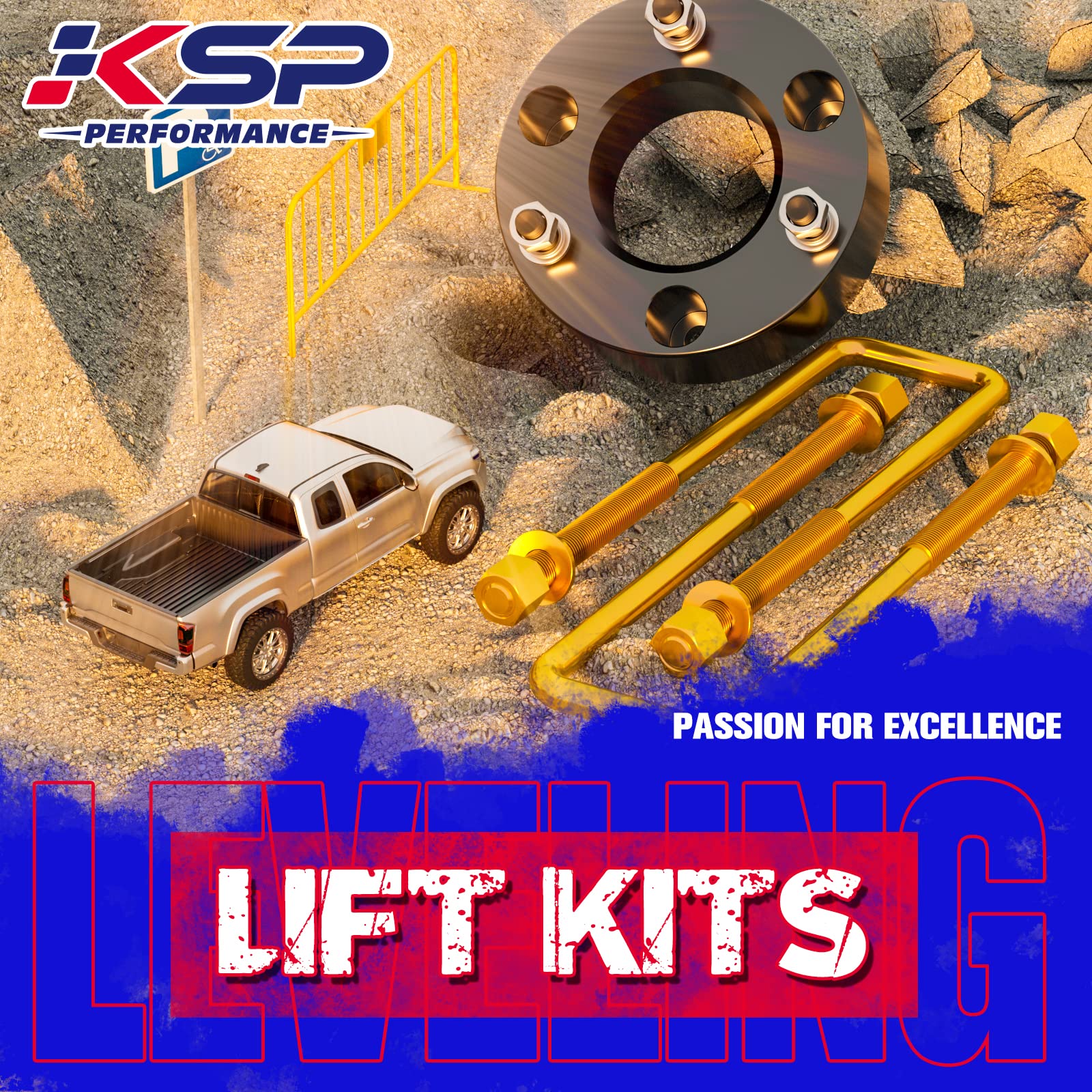 Ksp Lift Kit For F150, 3 '' Front And 3 '' Rear Suspension Kit For 2004-2020 F150, 3 Inch Front Struct Spacers + 3 Inch Rear Lif