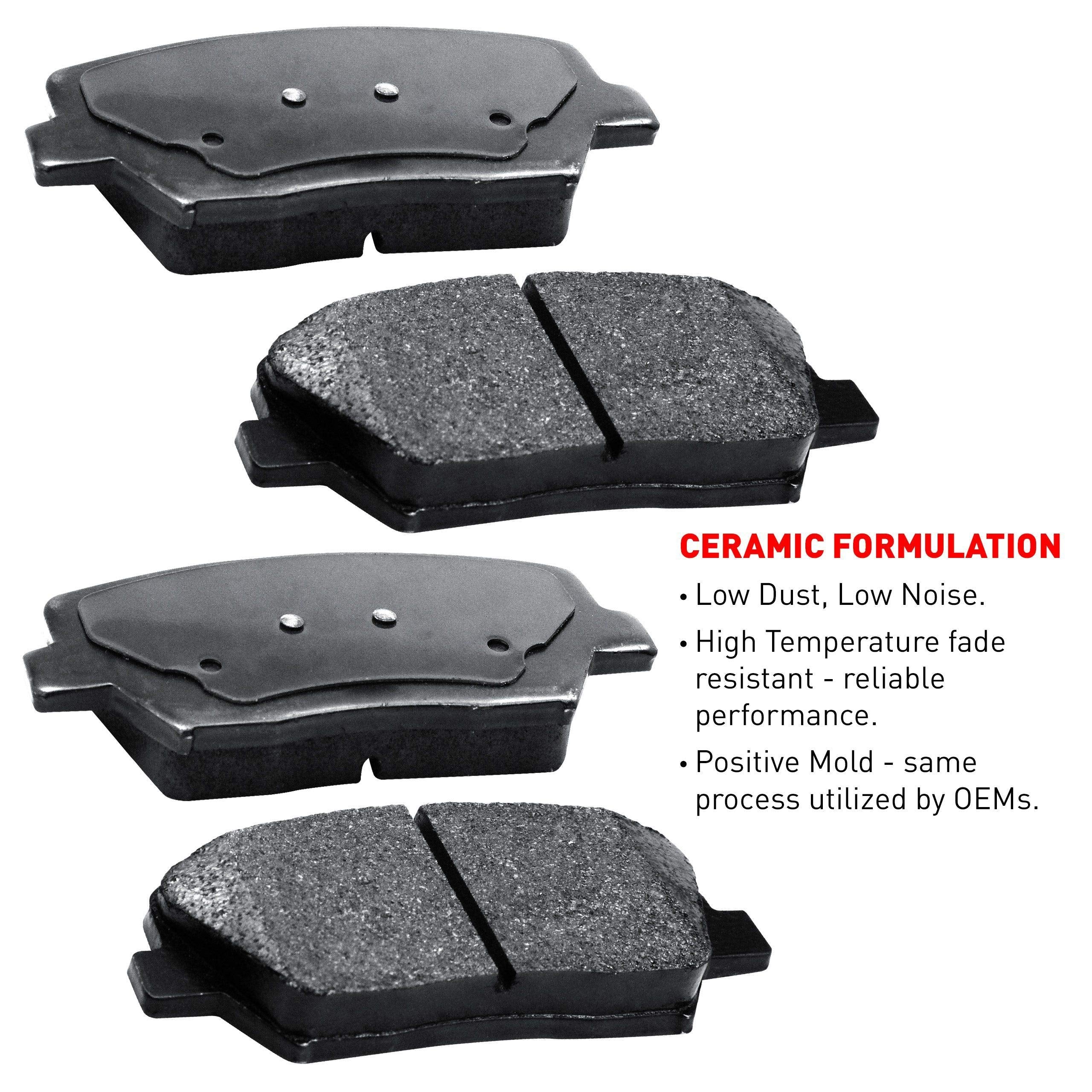 R1 Concepts Front Brakes And Rotors Kit |Front Brake Pads| Brake Rotors And Pads| Ceramic Brake Pads And Rotors |Fits 2012-2019