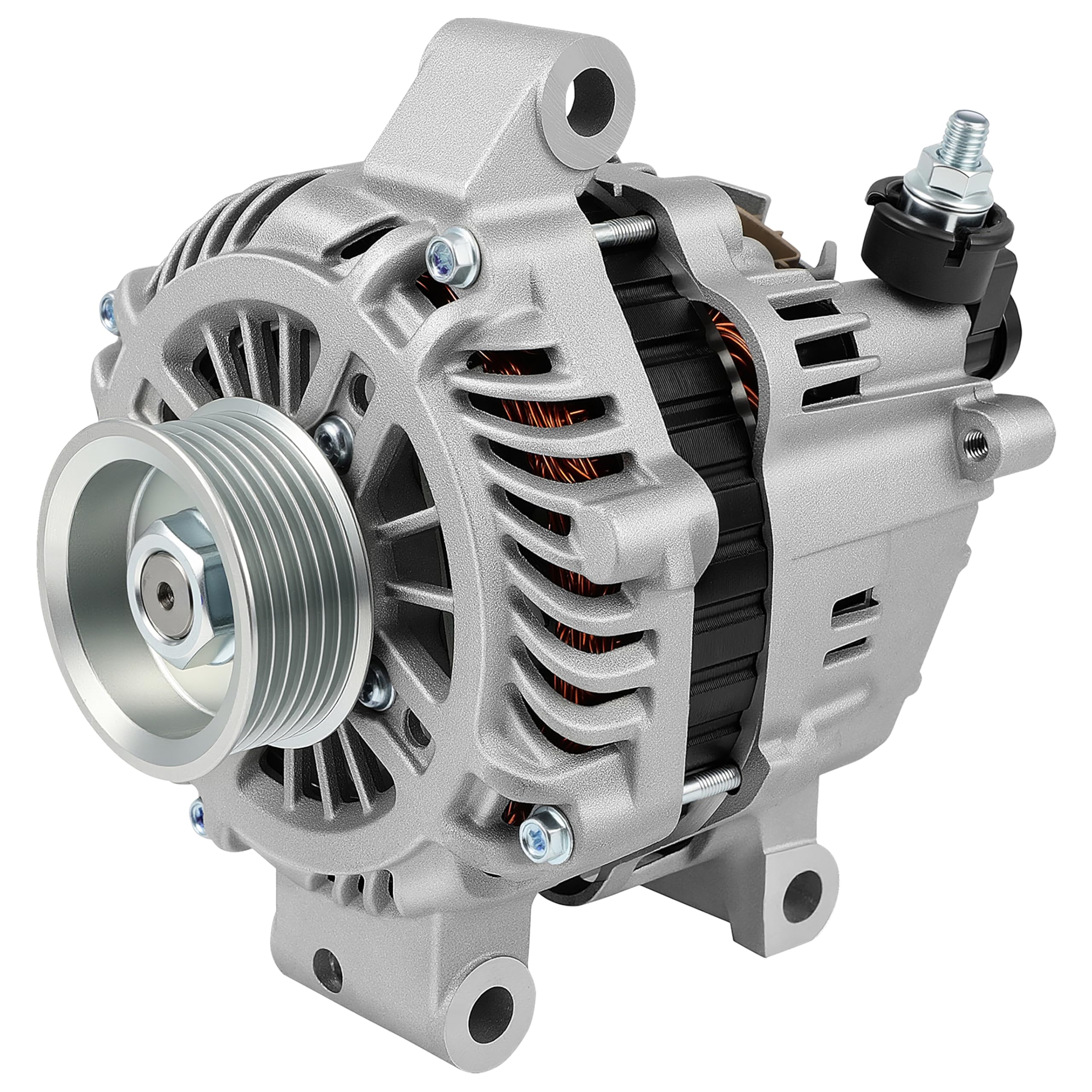 SCITOO Alternator Fits for Mitsubishi for Outlander 3.0L 2007 2008 2009-12V 120Amp CW 6-Groove Pulley, Replace OE 11317 A-80251 