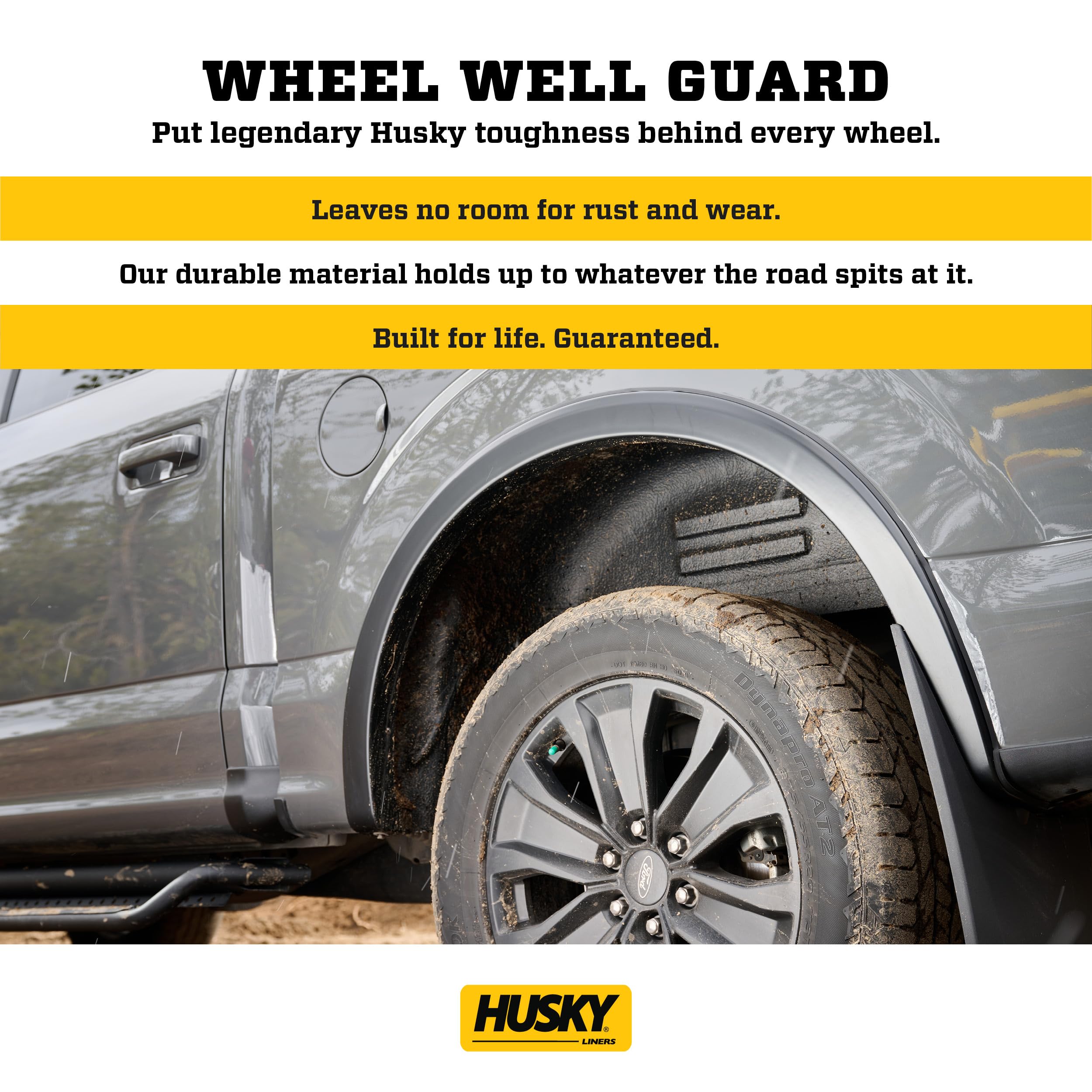 Husky Liners Rear Wheel Well Guards Compatible with 2014-2018 Chevrolet Silverado 1500, 2019 Chevrolet Silverado 1500 LD, 2015-1
