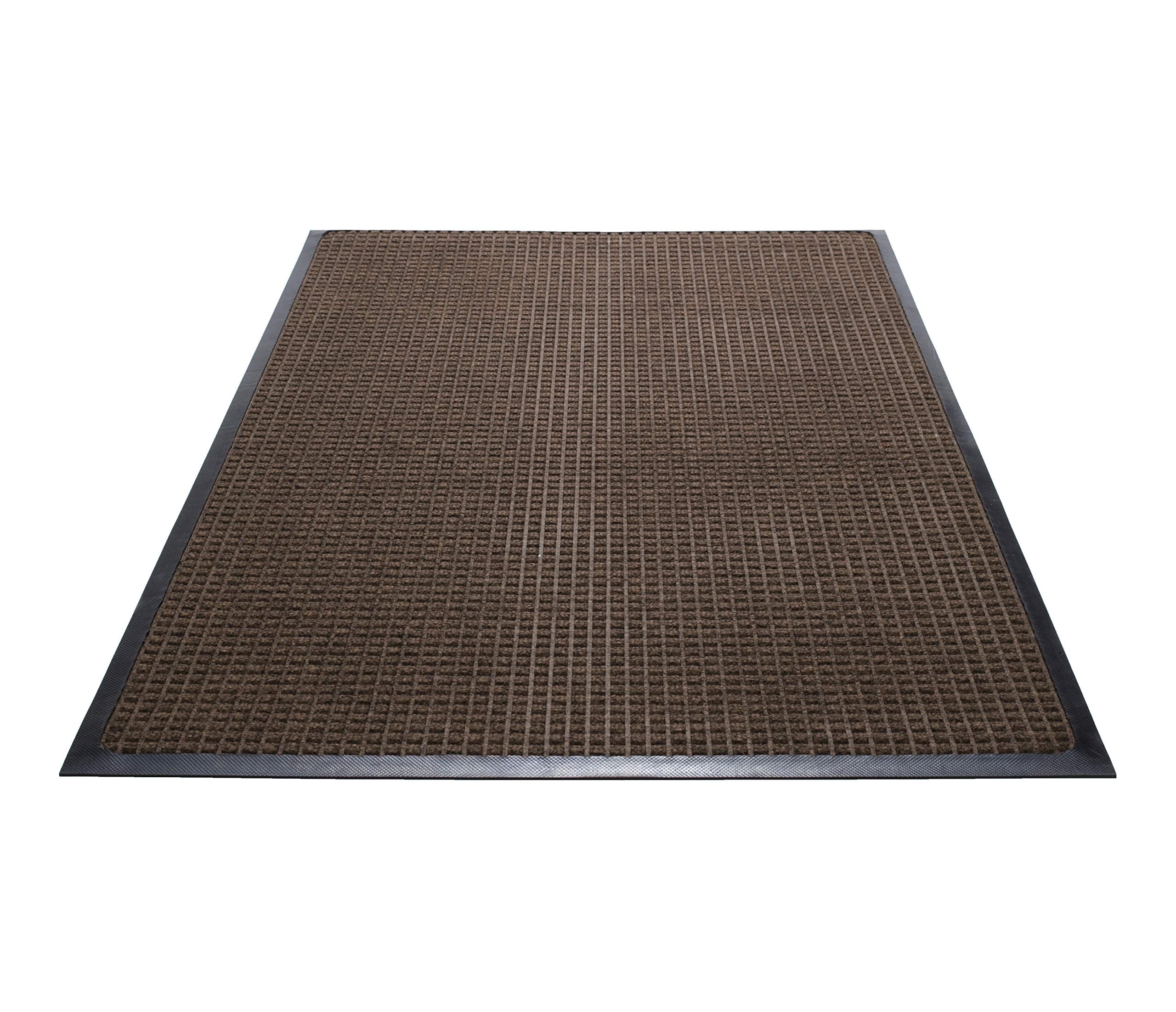 Guardian WaterGuard Indoor/Outdoor Wiper Scraper Floor Mat, Rubber/Nylon, 4'x16', Brown