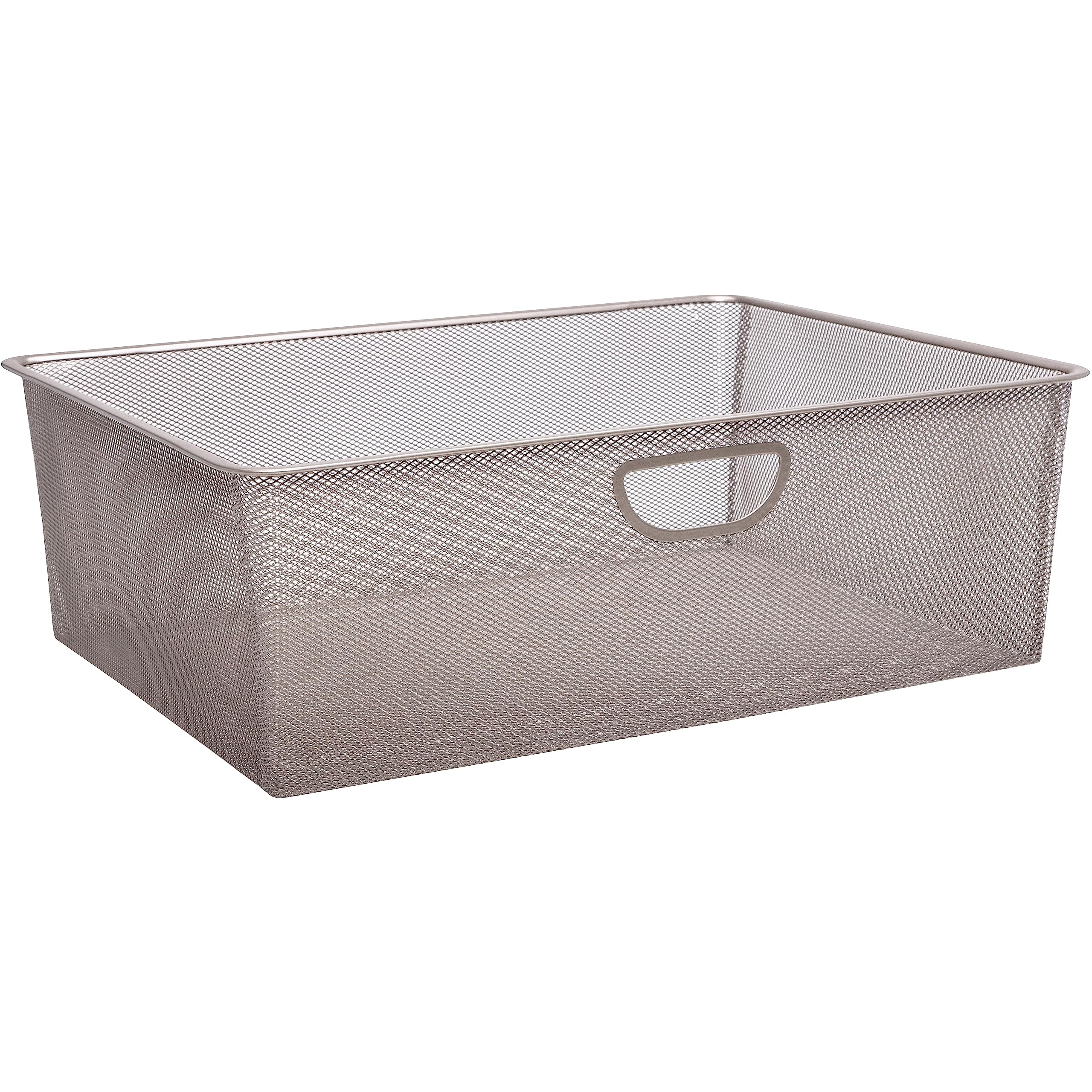 Knape & Vogt Wire Mesh Basket - 22 in. Steel, Champagne Nickel, Model 0335-BSKT-7CN