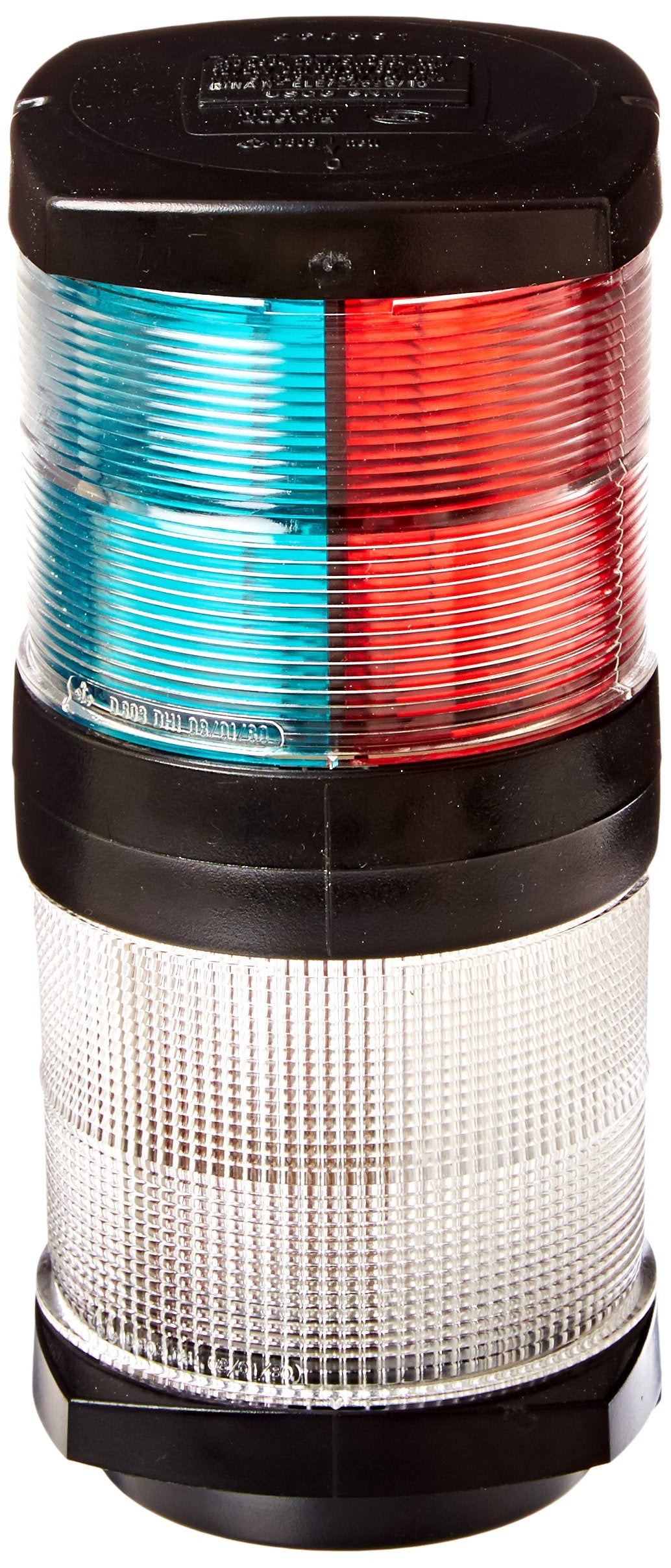 HELLA 002984601 2984 Series 12V DC 2 NM Tri-Color Light with White All-Round Anchor Light and Black Housing