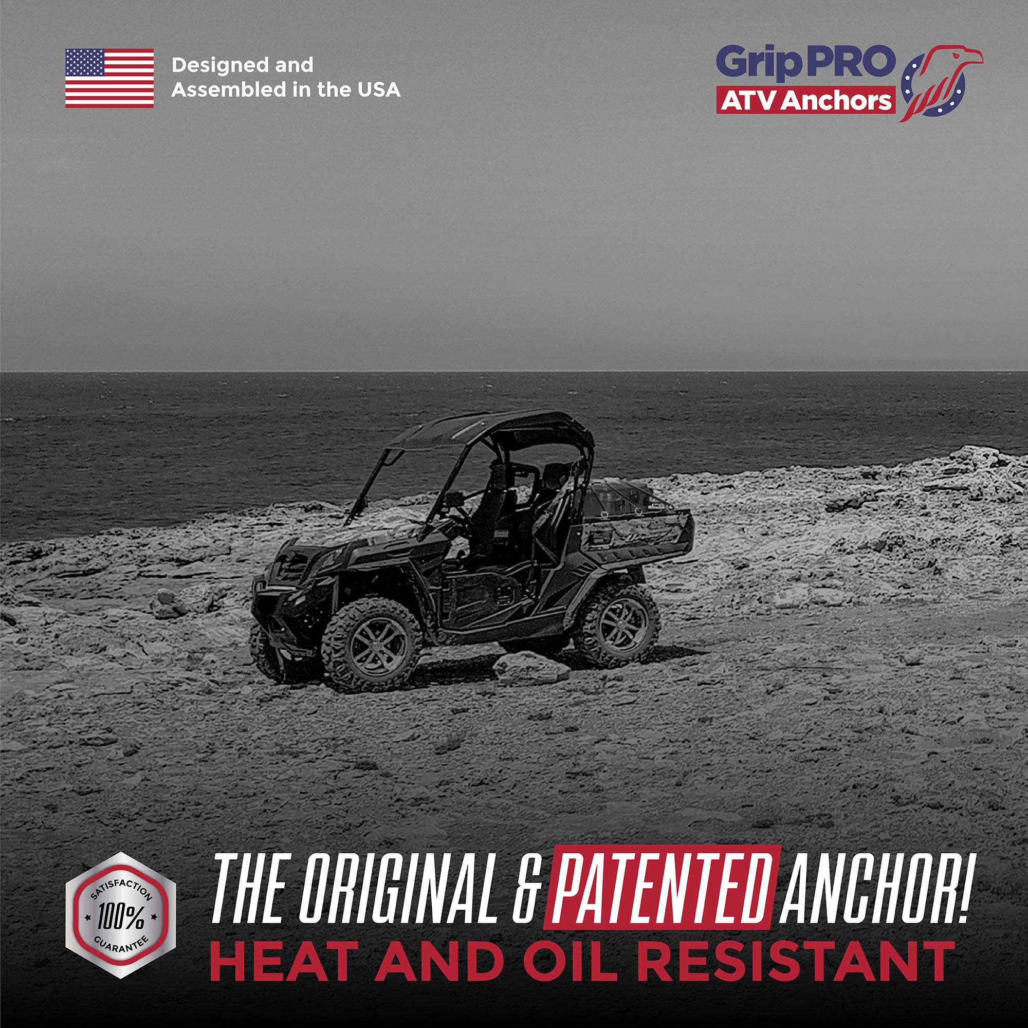 Grippro Atv Anchors To Fit Polaris Ranger & General Lock & Ride - Atv Tie Down Anchors Set Of 6 - Oem Quality Fit Atv Lock And R