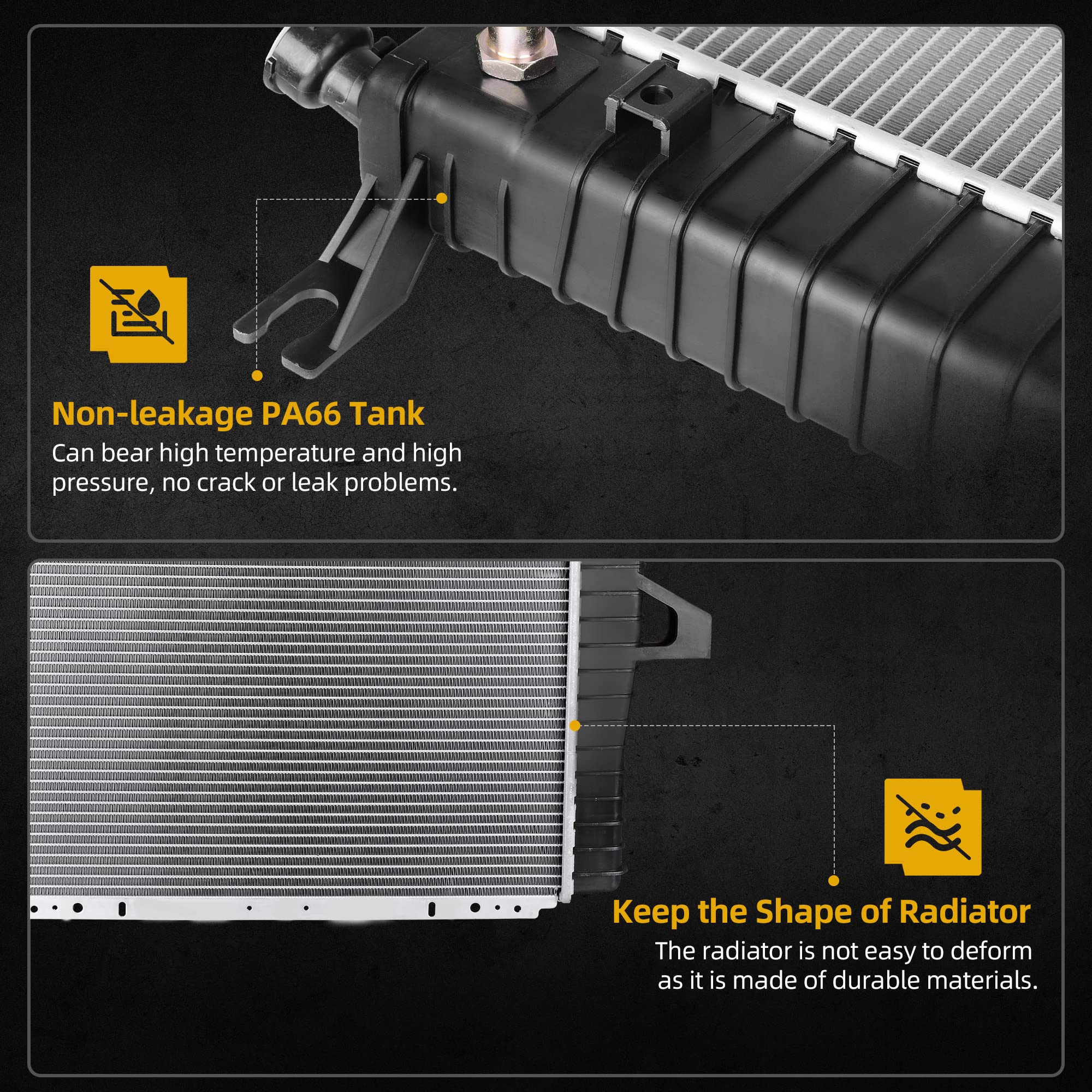 Dwvo Radiator Compatible With 1998-2001 Ford Explorer 4.0L,1999-2008 Ranger 3.0L,1999-2011 Ranger 4.0L, 1998-2007 B3000 3.0L, 19