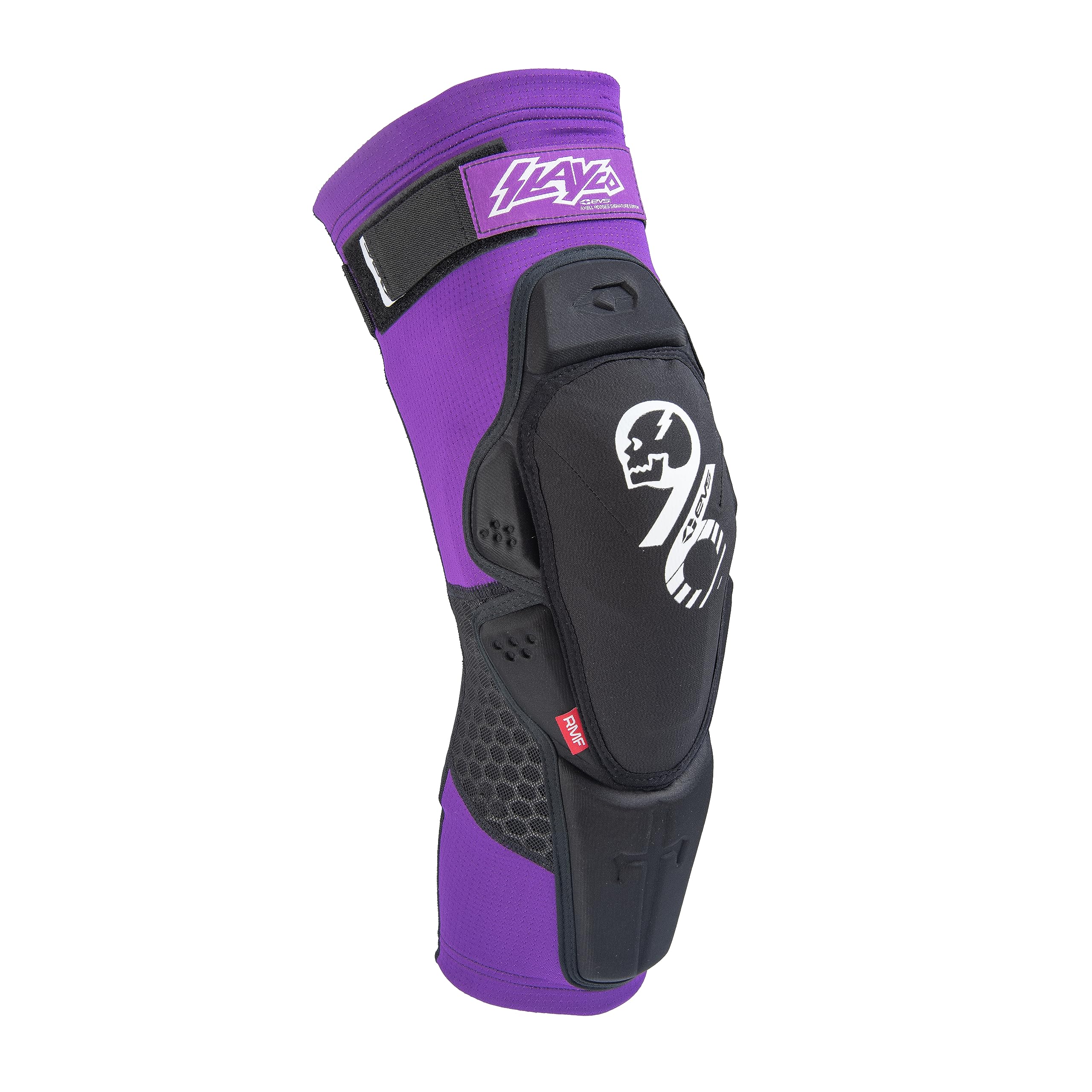 EVS SPORTS Slayco96 Moto Knee Guard | Compression Fit, Memory Foam | L/XL | Purple