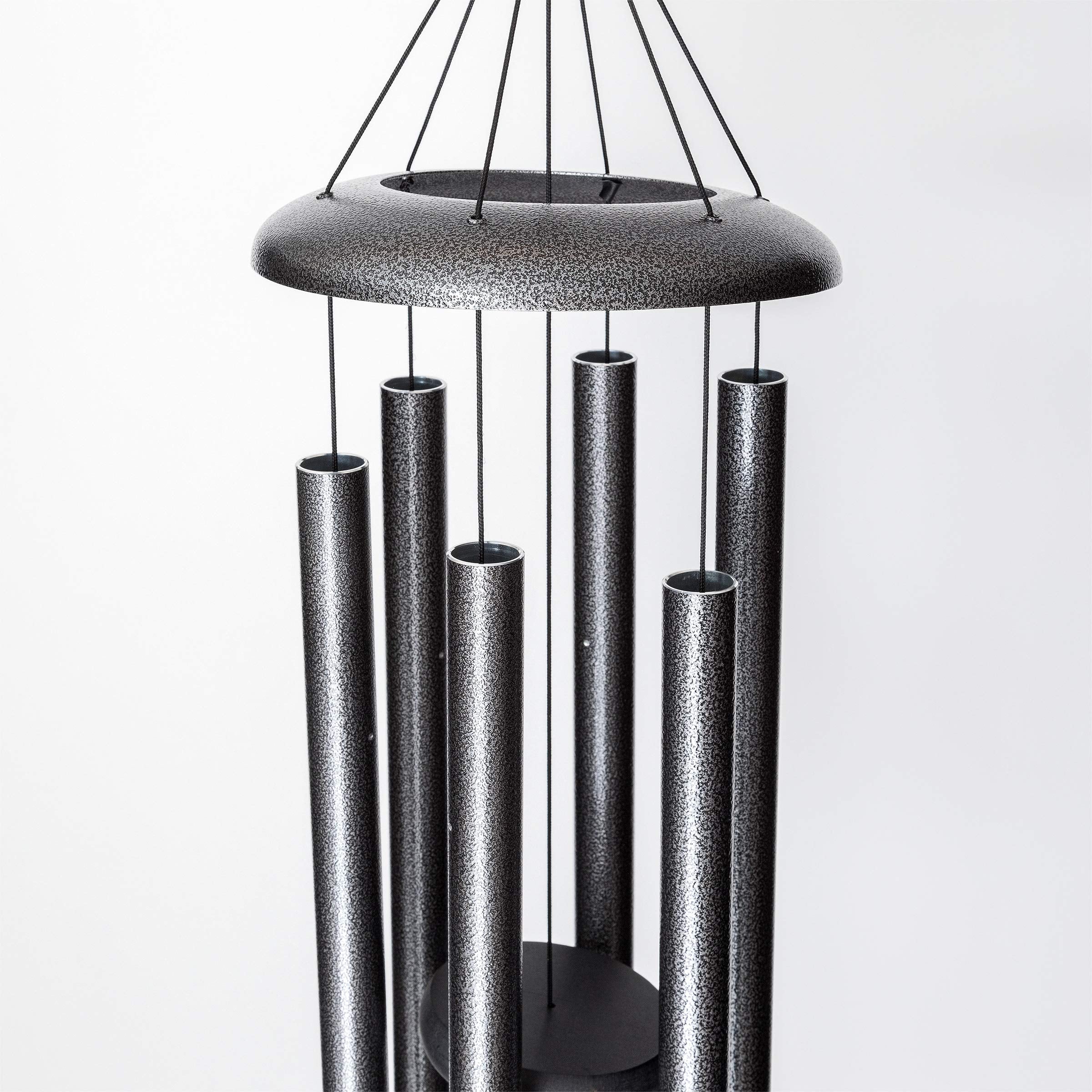 Corinthian Bells By Wind River - 36 Inch Silver Vein Wind Chime For Patio, Backyard, Garden, And Outdoor Dacor (Aluminum Chime)