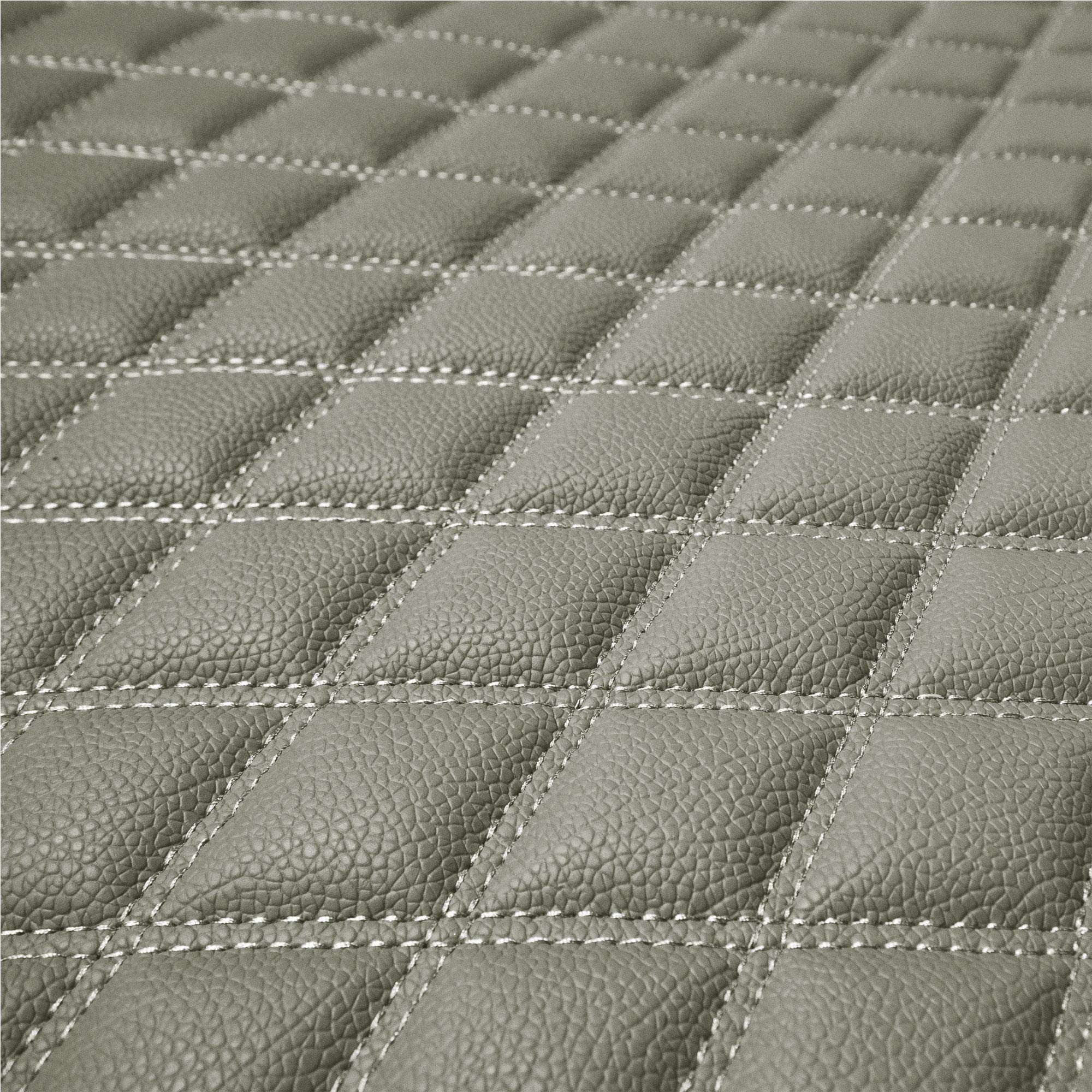 Fh Group F16501Gray-46 Deluxe Heavy Duty Faux Leather Diamond Pattern Multi-Purpose Gray Automotive Cargo Liner Fits Most Cars,