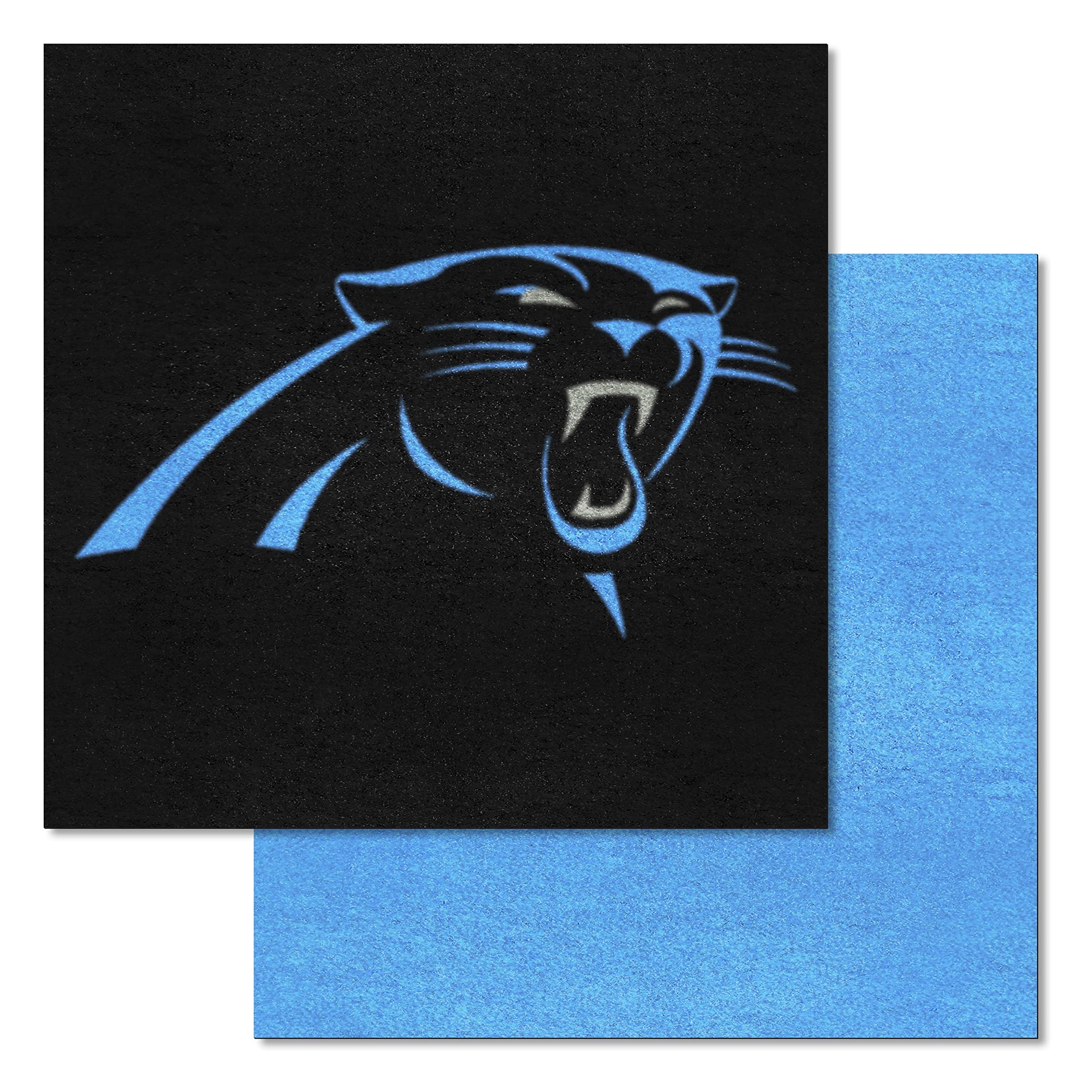 Fanmats 8549 Carolina Panthers Team Carpet Tiles - 45 Sq Ft.