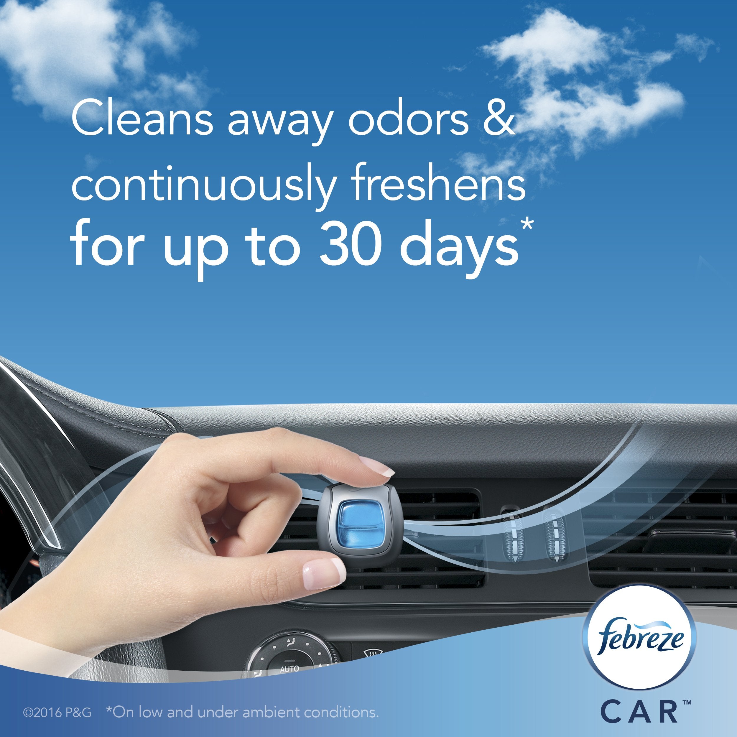 Febreze Car Vent Clip Air Freshener, Hawaiian Aloha 4 Pack