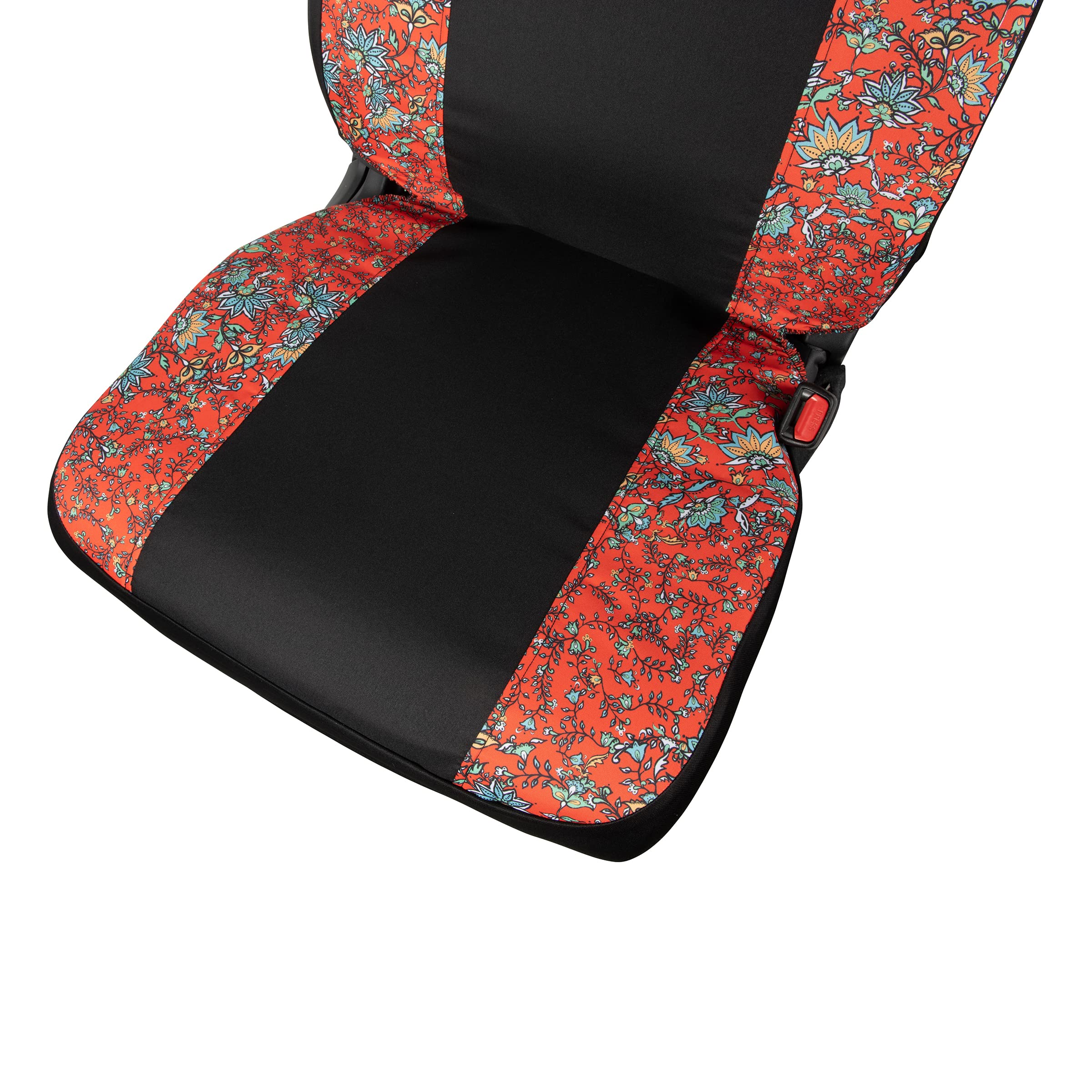 HOOEY Low Back Seat Cover - Durable Polyester Bucket Seat Protection for Car, Truck, SUV - Riggin (Western Flower Red)