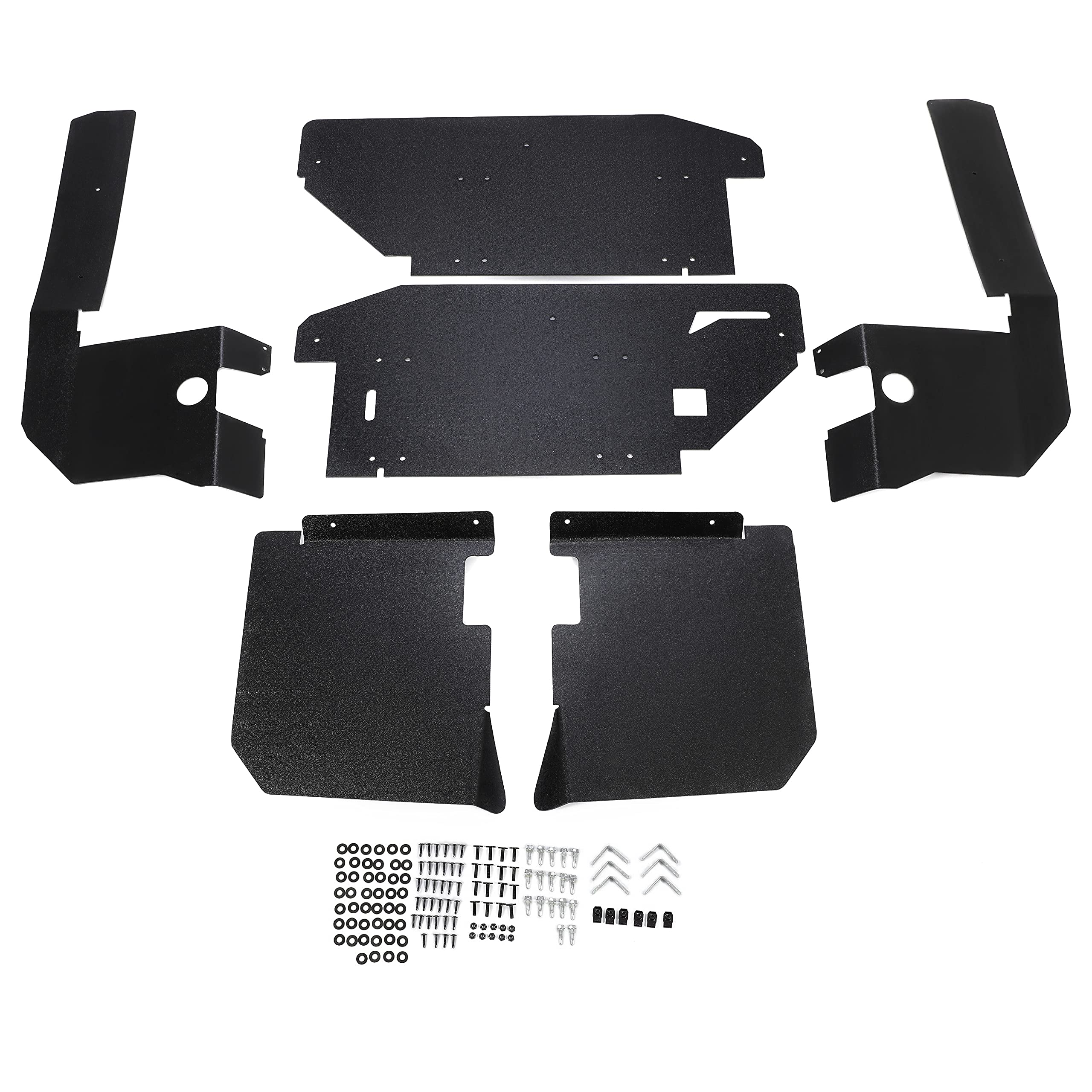 KUAFU Fender Flares for 2015-2022 Polaris Midsize Ranger 570 ETX, Black ABS Mud Guards, Front & Rear, Model GO-1860