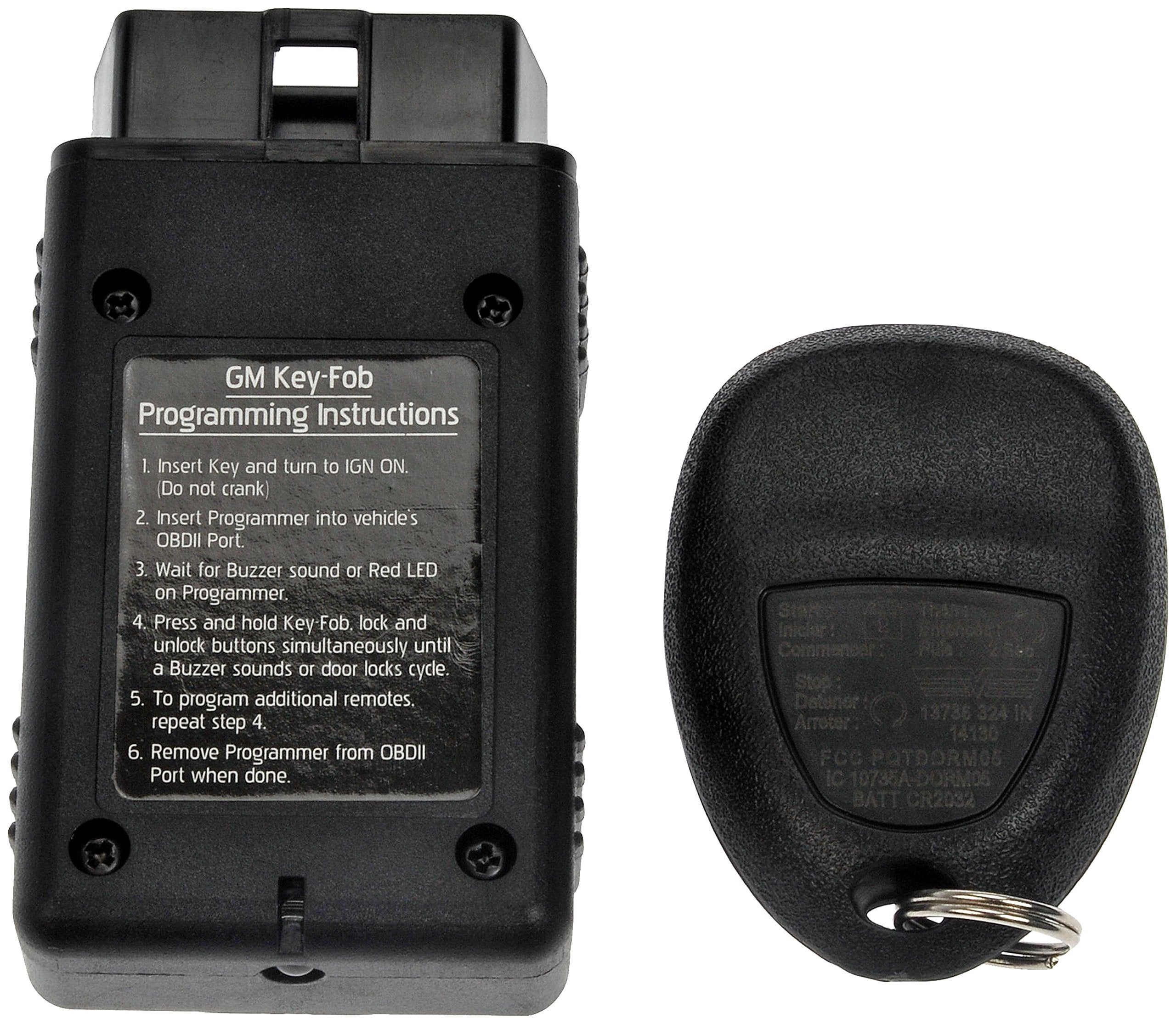 Dorman Keyless Entry Remote 4 Button Compatible with Select Models, Black, Model 13736, Durable Plastic Design