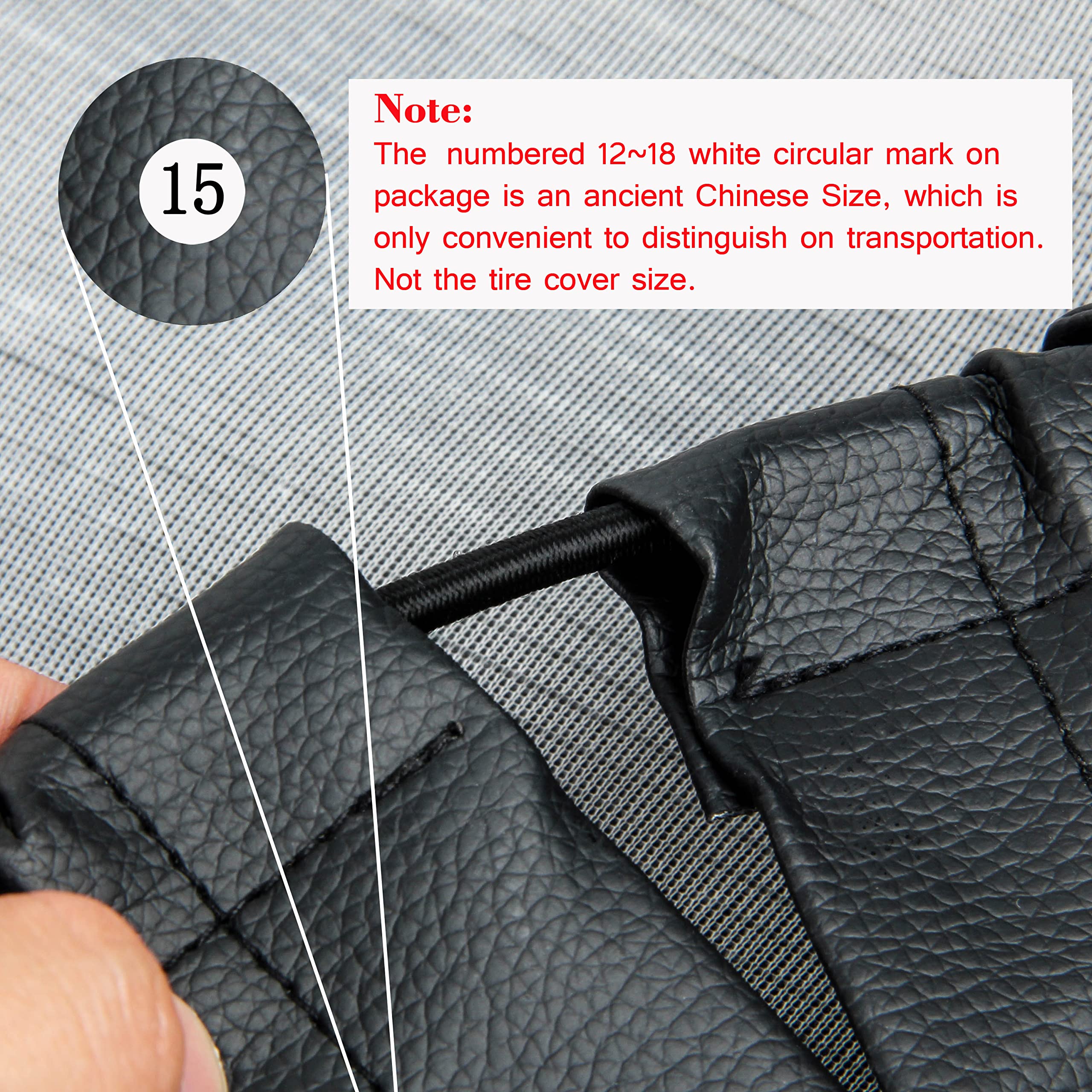 Moonet 27-29 Inch Spare Tire Cover Thickening Leather Universal Fit For Jeep, Trailer, Rv, Suv, Truck, Tough Tire Wheel Soft Cov