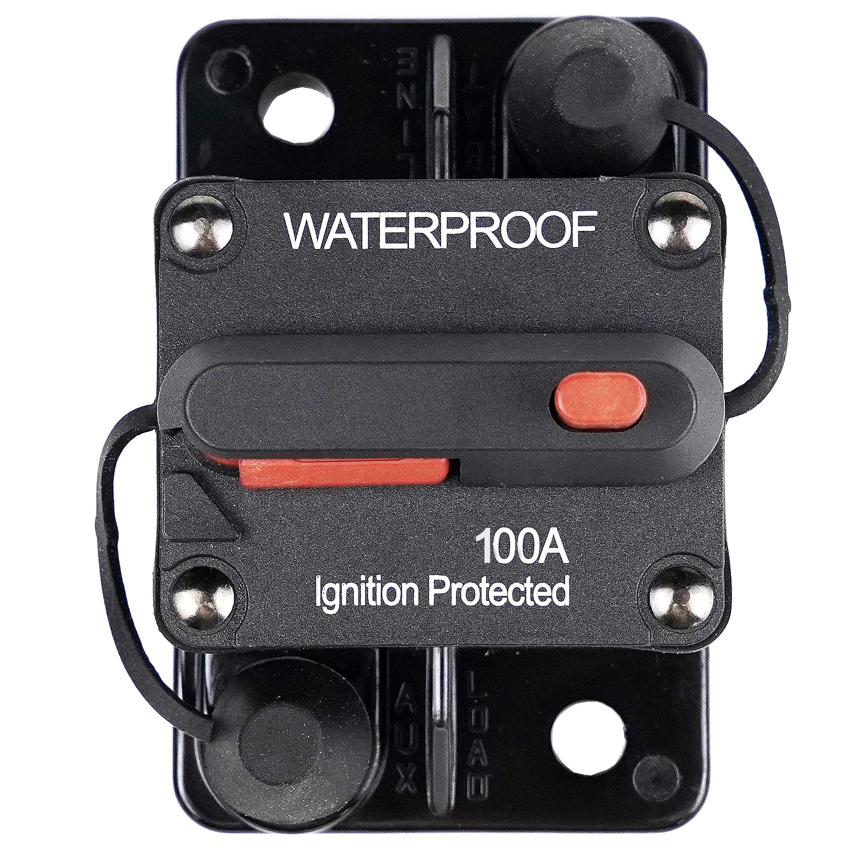 Stetion 100 Amp Circuit Breaker Trolling With Manual Reset Car Marine Trolling Motors Boat Atv Manual Power Protect For Audio System Fuse 12V-48Vdc Waterproof (100Amp)