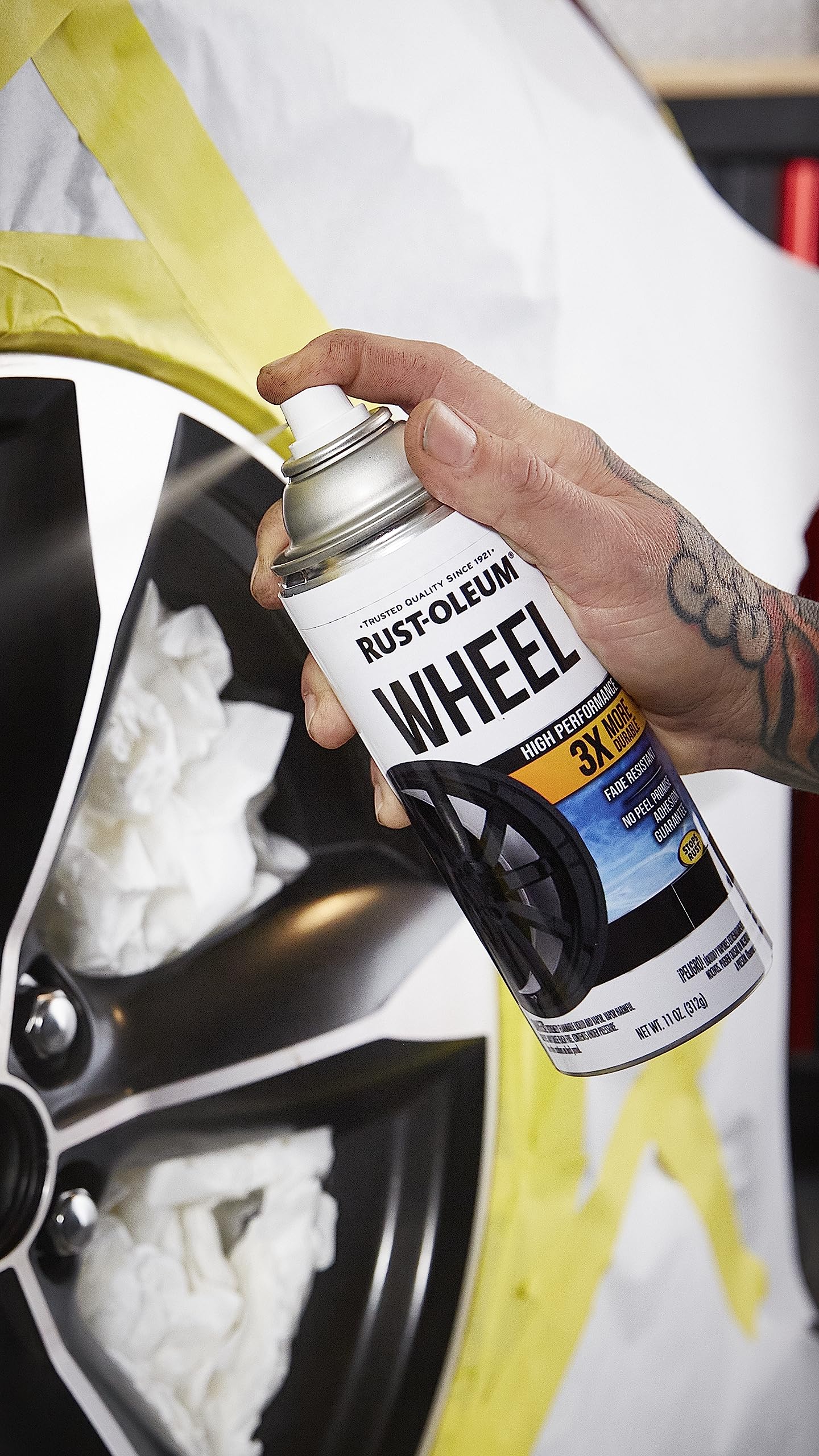 Rust-Oleum 368077 High Performance Wheel Spray Paint, 11 oz, Gold, (Pack of 1)