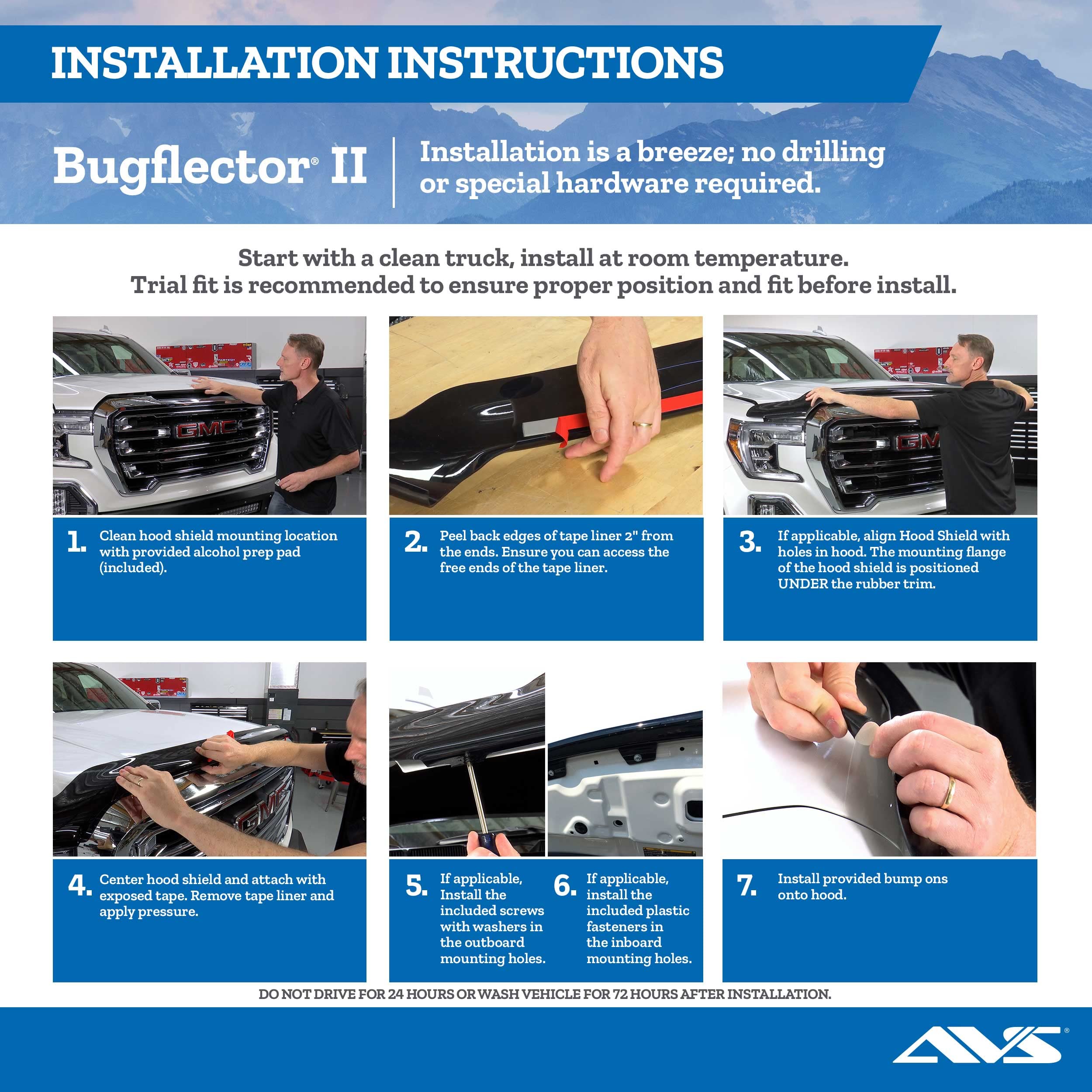 Auto Ventshade [Avs] Bugflector Ii Hood Shield | 2002 - 2007 Jeep Liberty, High Profile, Smoke, 1 Pc. | 24726