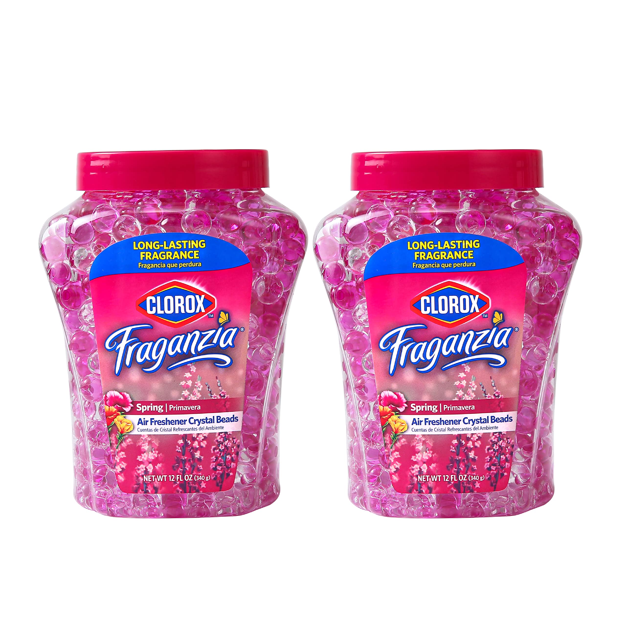 Clorox Fraganzia Crystal Beads Air Freshener Value Pack | Long-Lasting Air Freshener Beads | Gel Beads Air Freshener in Spring S