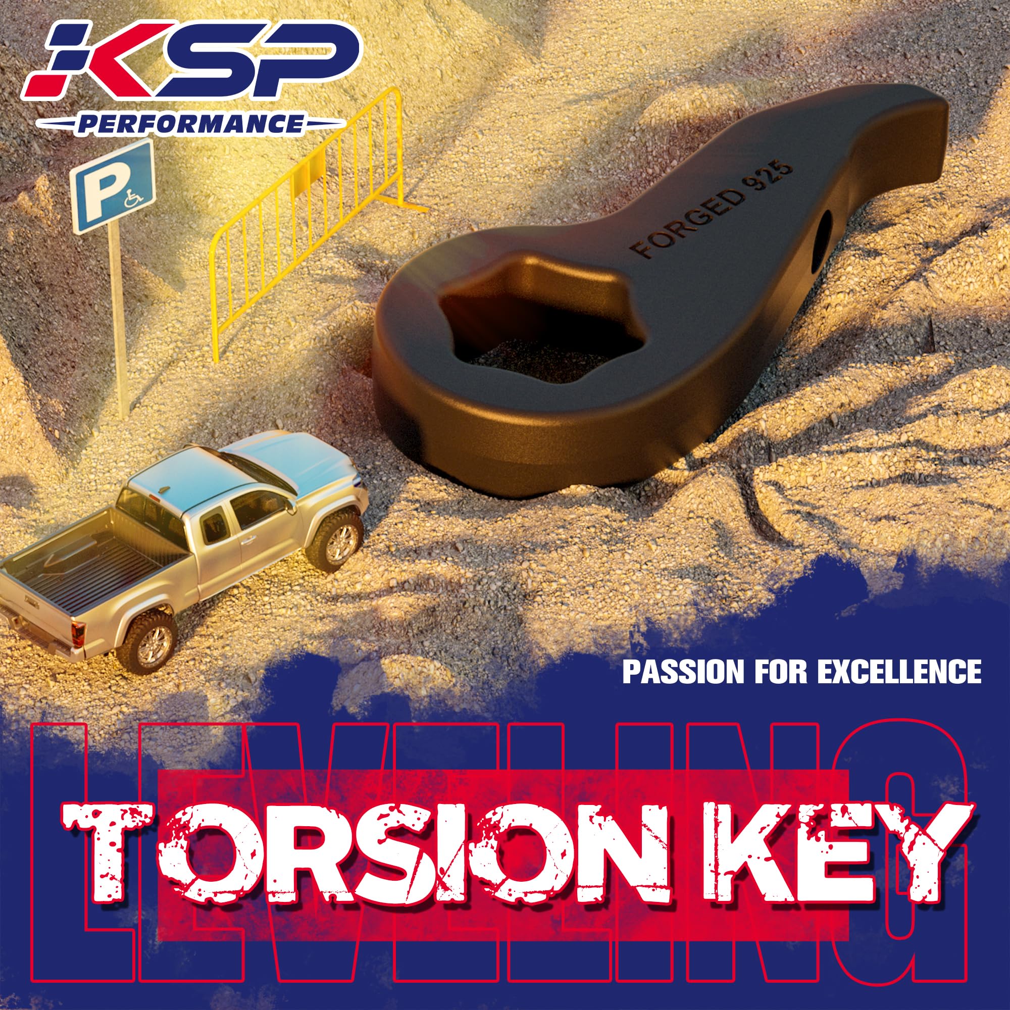 KSP 1-3'' Torsion Key Set for Silverado Sierra 2500HD 3500HD 2020-2024, Front Adjustable Torsion Bar Leveling Lift Kits Compatib