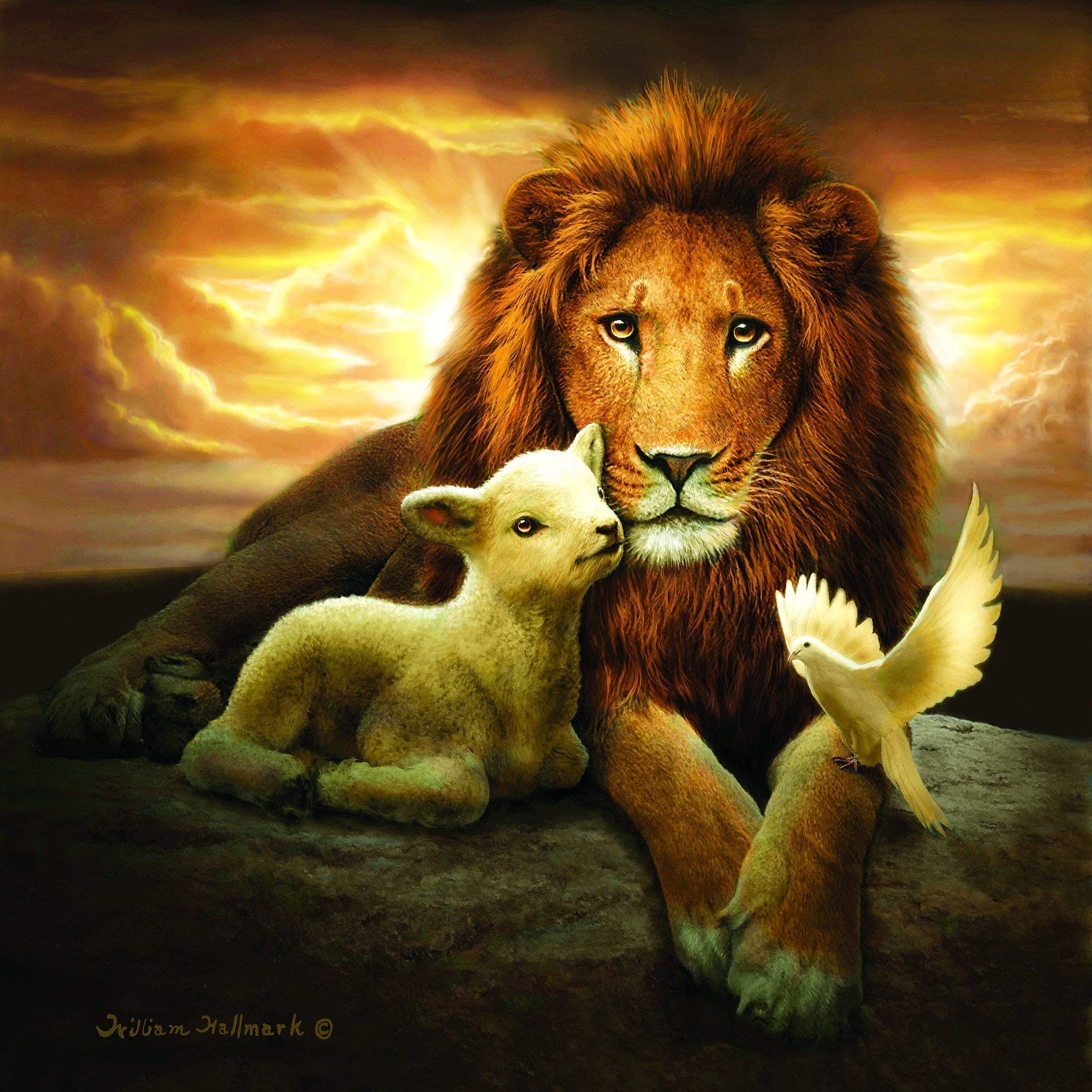 Sunsout Inc - Trinity Of Peace - 1000 Pc Jigsaw Puzzle By Artist: William Clayton Hallmark - Finished Size 26'' X 26'' Animals -