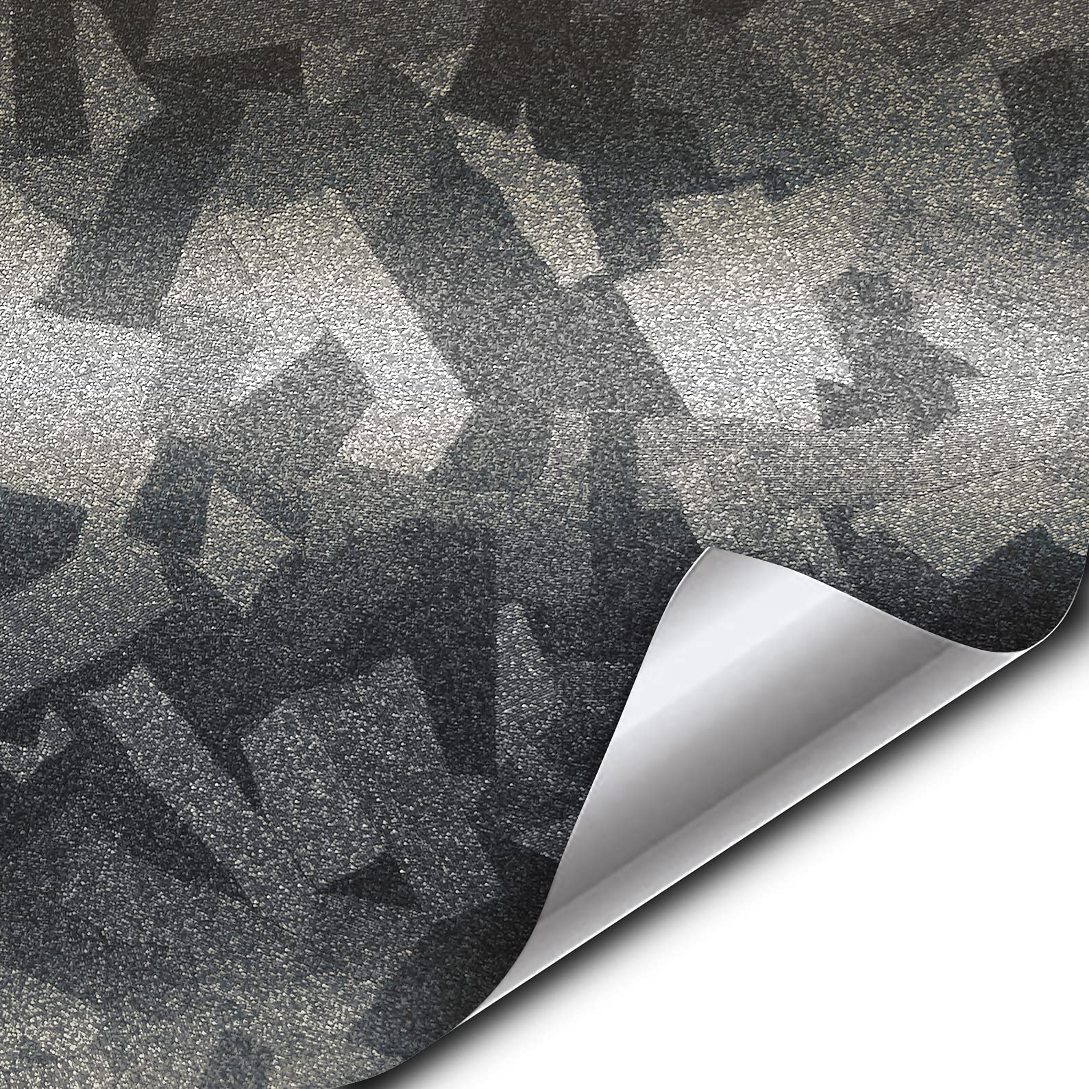 Vvivid+ Forged Composite Carbon Patternless Car Vinyl Wrap Roll (3Ft X 5Ft, Ghost Metal)