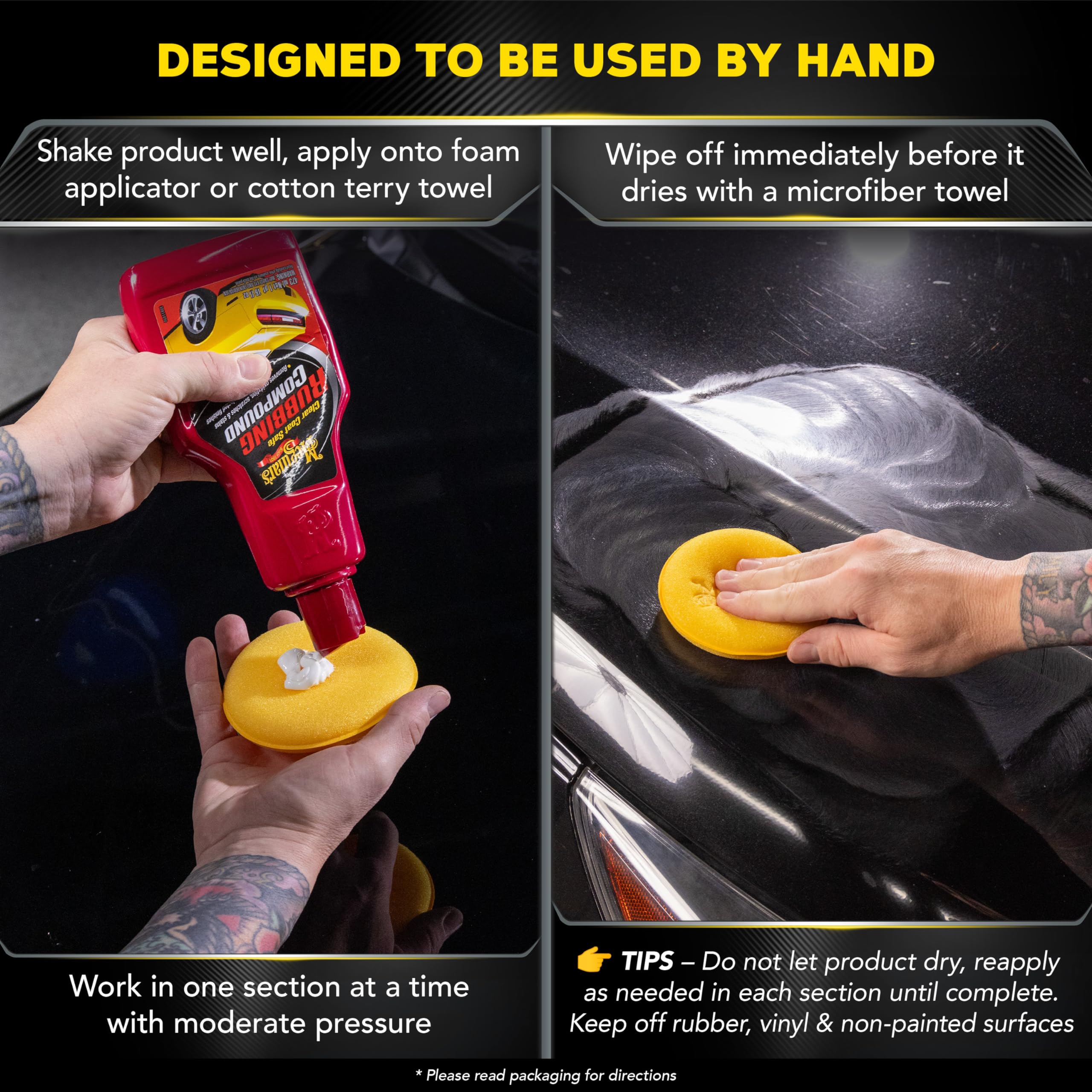 Meguiar'S G1816 Clear Coat Safe Rubbing Compound - 16 Oz Bottle
