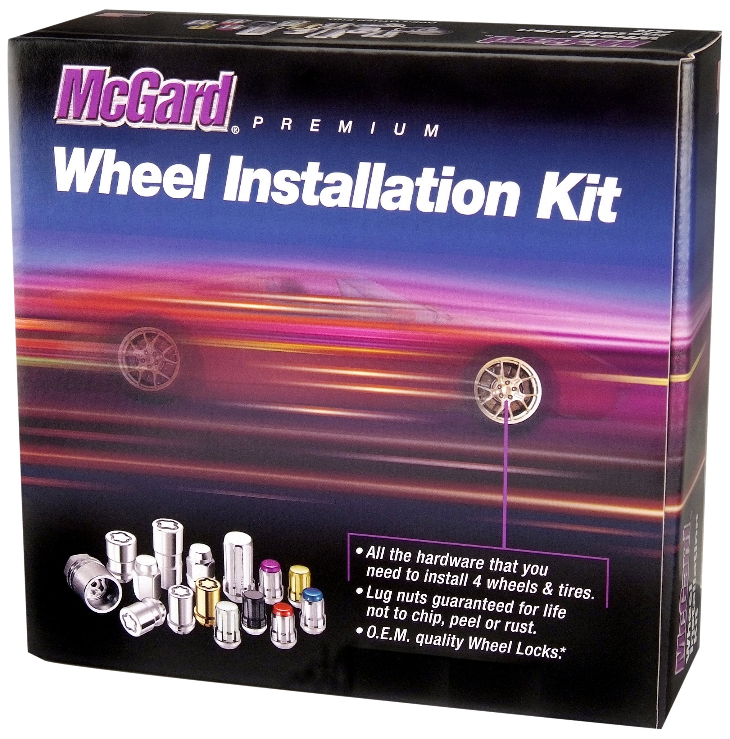 Mcgard 84525 Chrome Cone Seat Wheel Installation Kit(M14 X 1.5 Thread Size) - 5 Lug Set