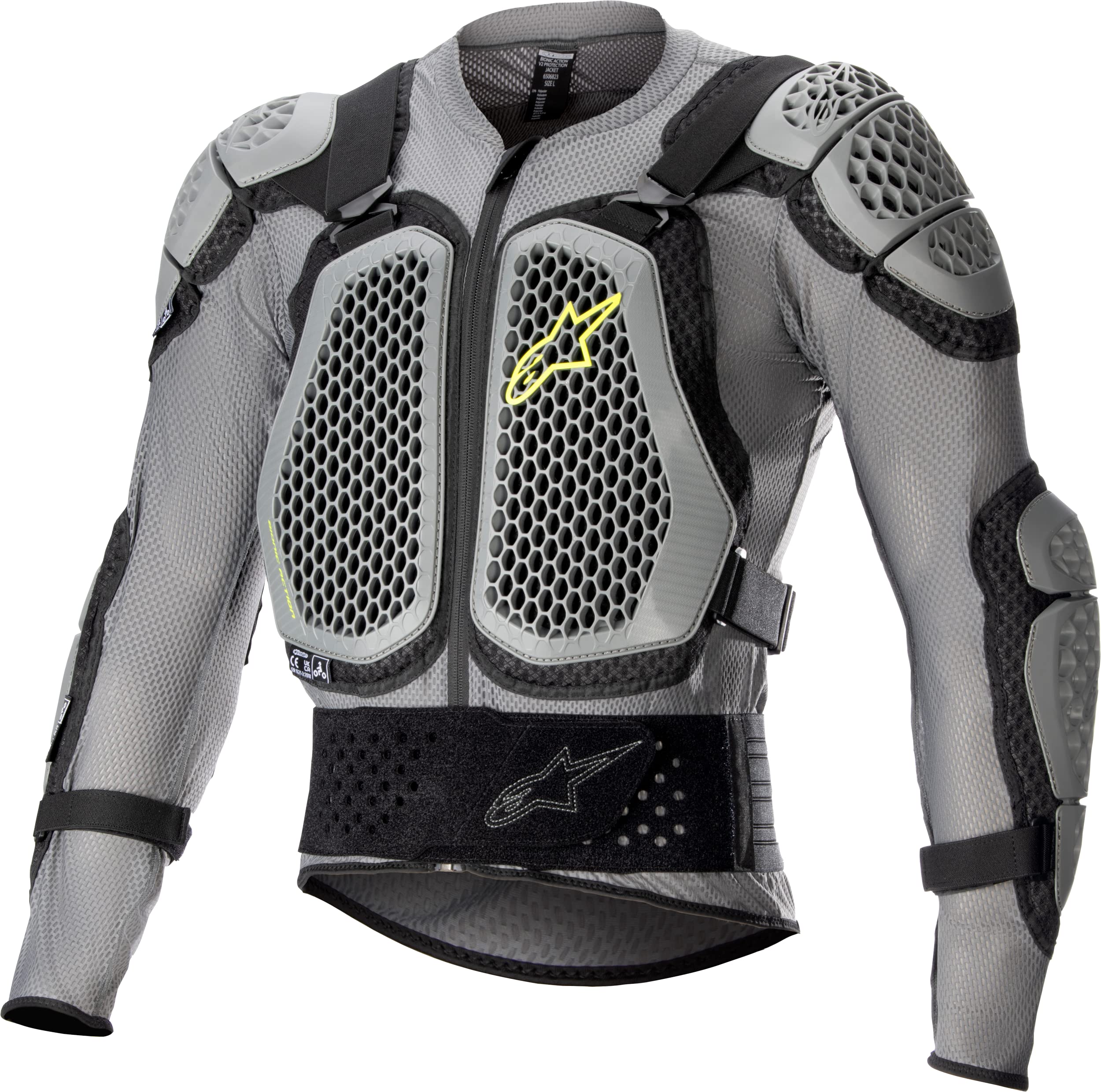 Alpinestars 6506823-915-S: Bionic Action V2 Protection Jacket Greyblack Sm