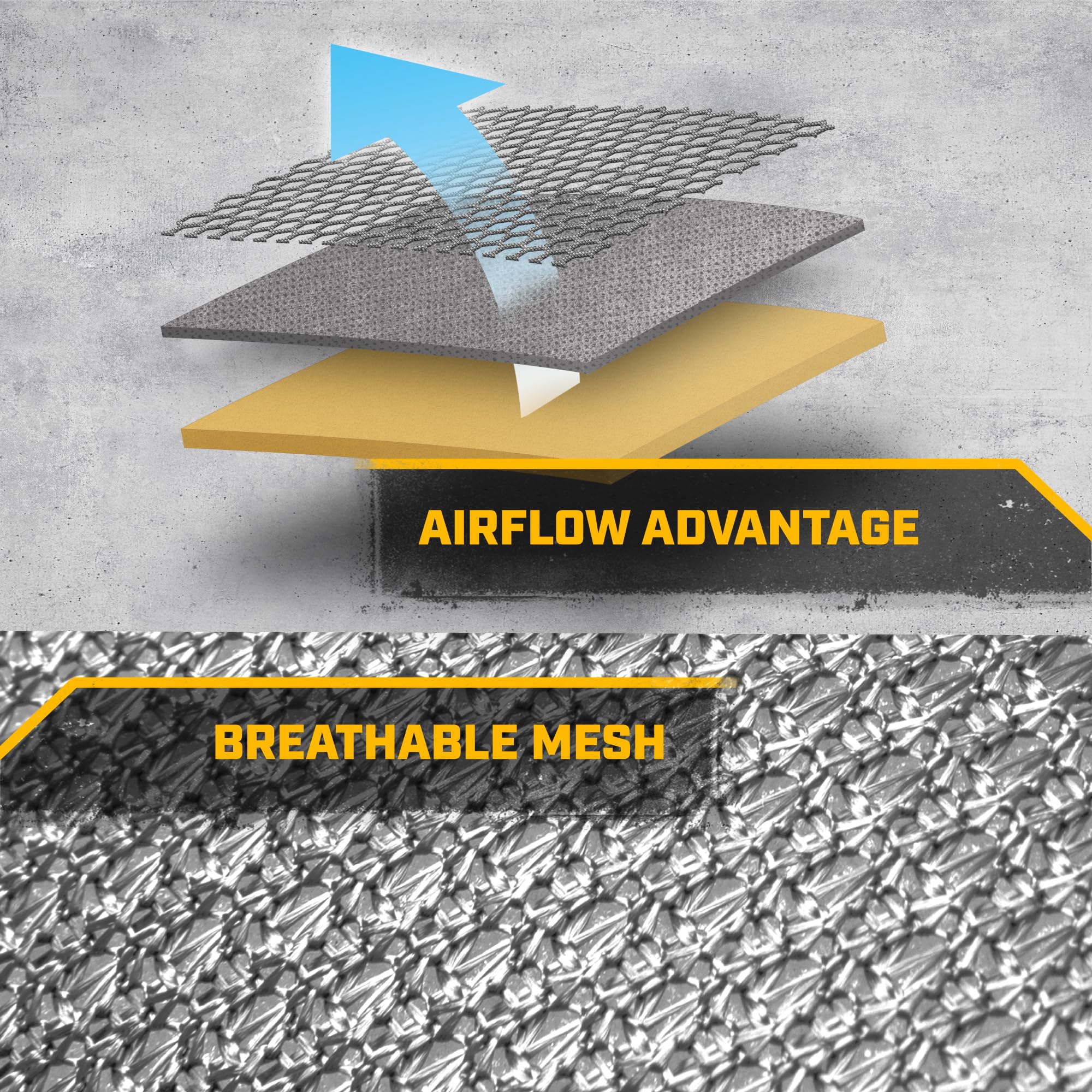 Caterpillar AeroMesh Gray Seat Covers for Trucks, Car, & SUV - (2) Front Truck Seat Cover Protector - Breathable Mesh Universal