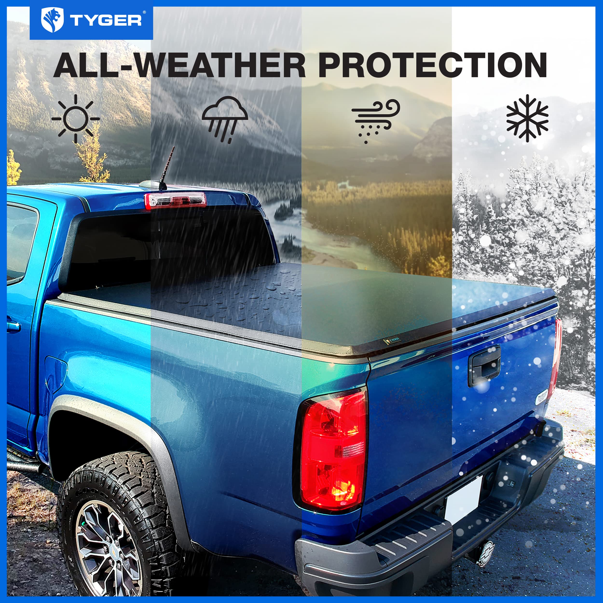 Tyger Auto T3 Soft Tri-Fold Truck Bed Tonneau Cover Compatible With 2009-2014 Ford F-150 | Fleetside 5.5' (67'') Bed | Tg-Bc3F10