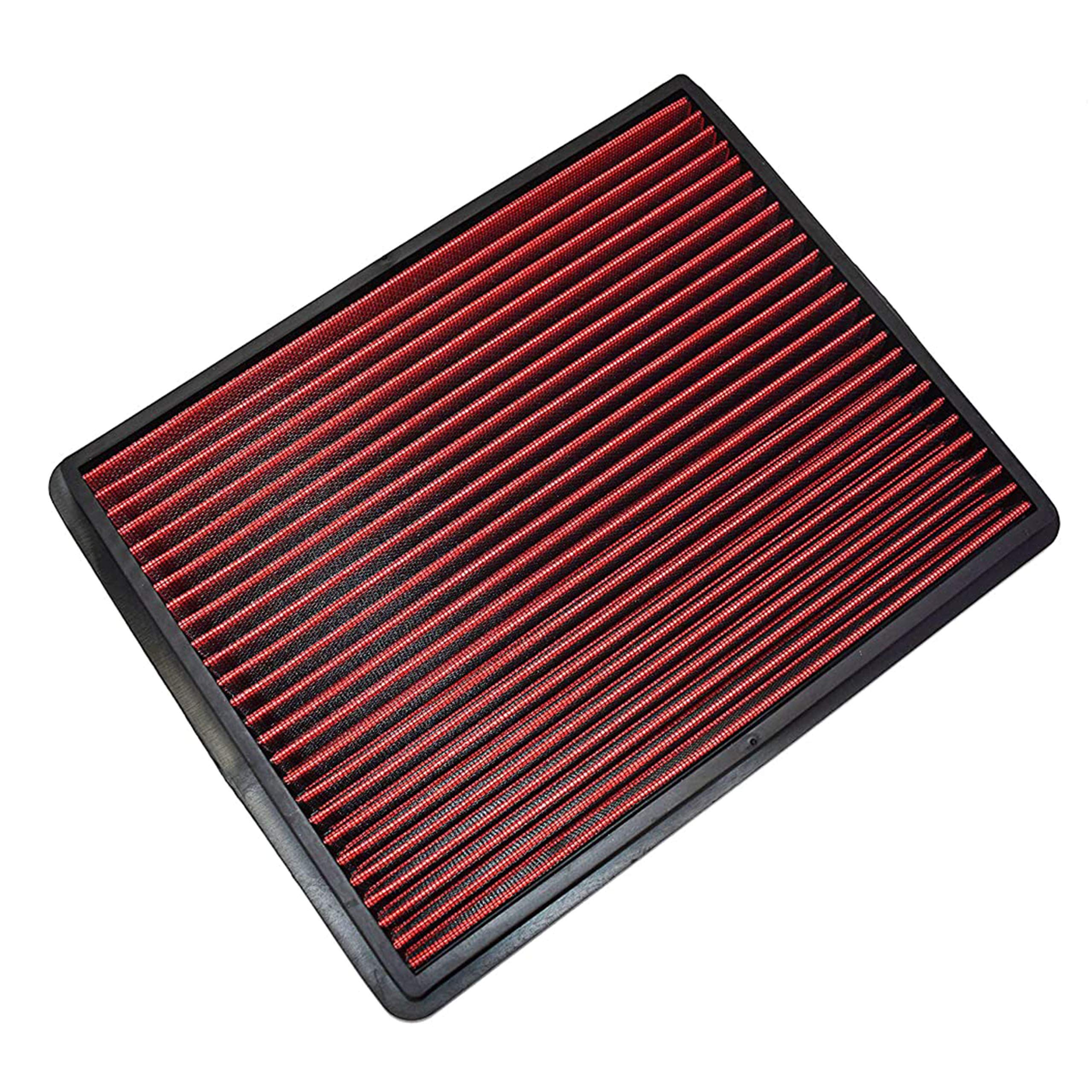A-Team Performance - Engine Air Filter, Washable and Reusable - Compatible with 1999-2019 Chevy/GMC Truck and SUV V6/V8 (Silvera