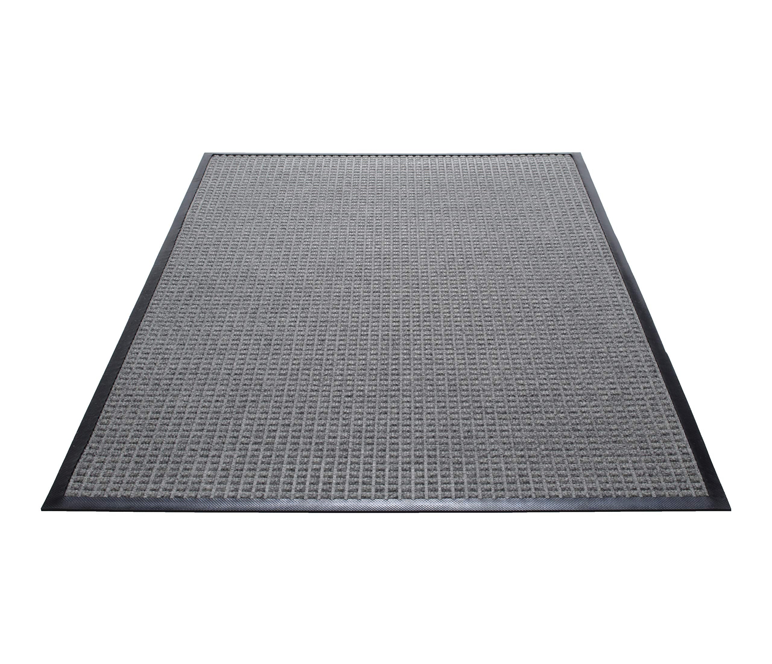 Guardian WaterGuard Indoor/Outdoor Wiper Scraper Floor Mat, Rubber/Nylon, 3'x14', Grey
