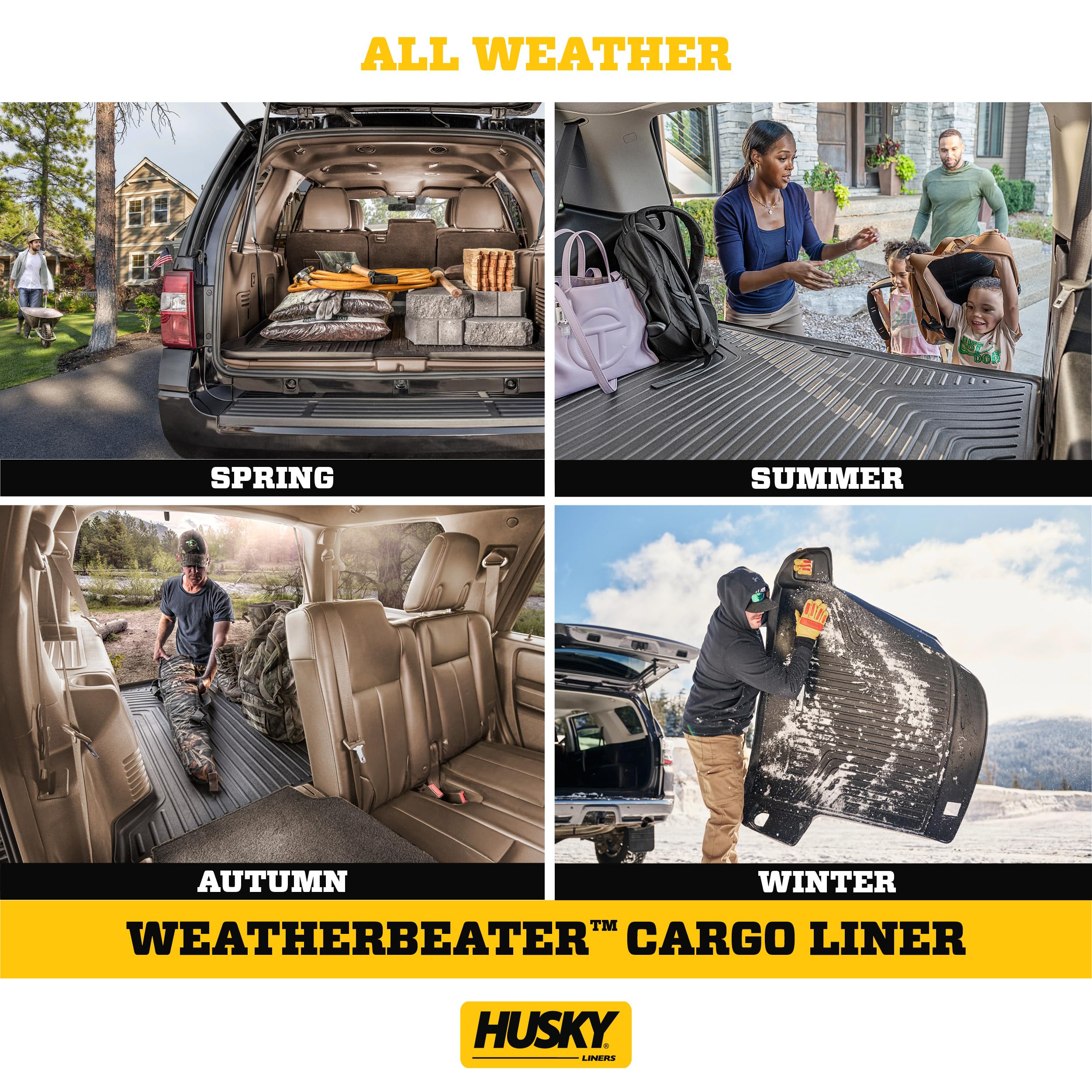 Husky Liners Weatherbeater Trunk Liner | Fits 2014-2018 Subaru Forester | 1-Pc Black - 49881