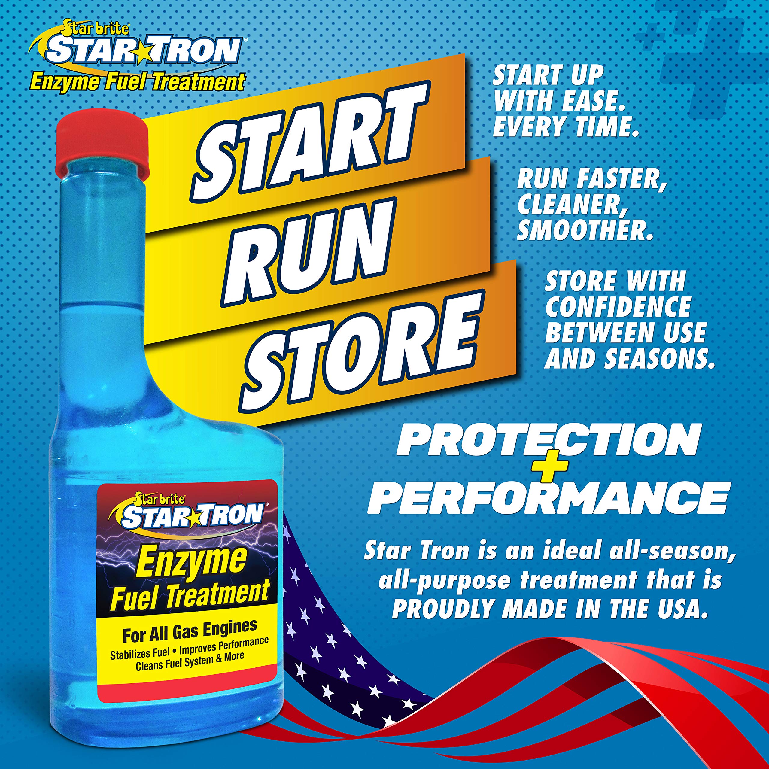 Star Brite Star Tron Enzyme Fuel Treatment Sef Gasoline Formula - 1 Oz. Treats 6 Gallons - 32 Oz (14332)
